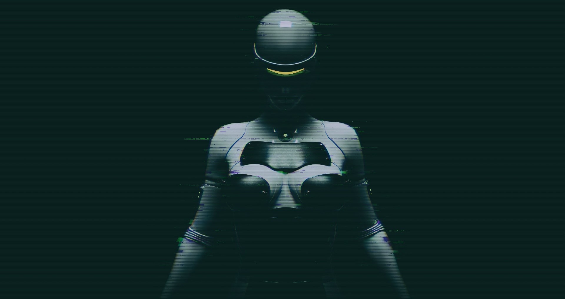 robot, futuristic, artwork, science fiction, glitch art, HD Wallpaper