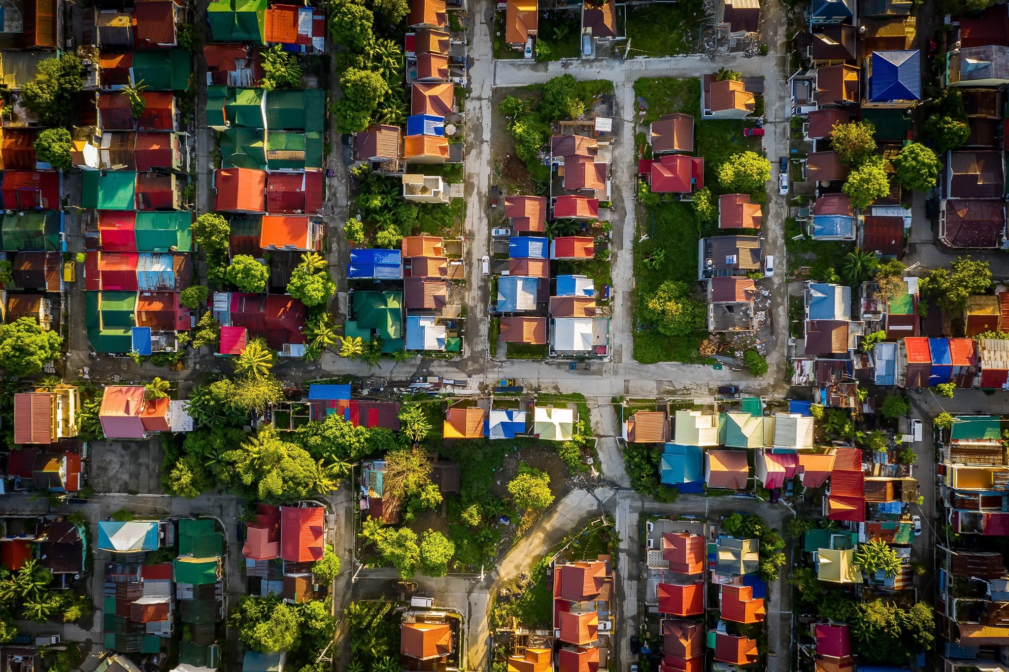 aerial view, Manila (City), colorful, HD Wallpaper