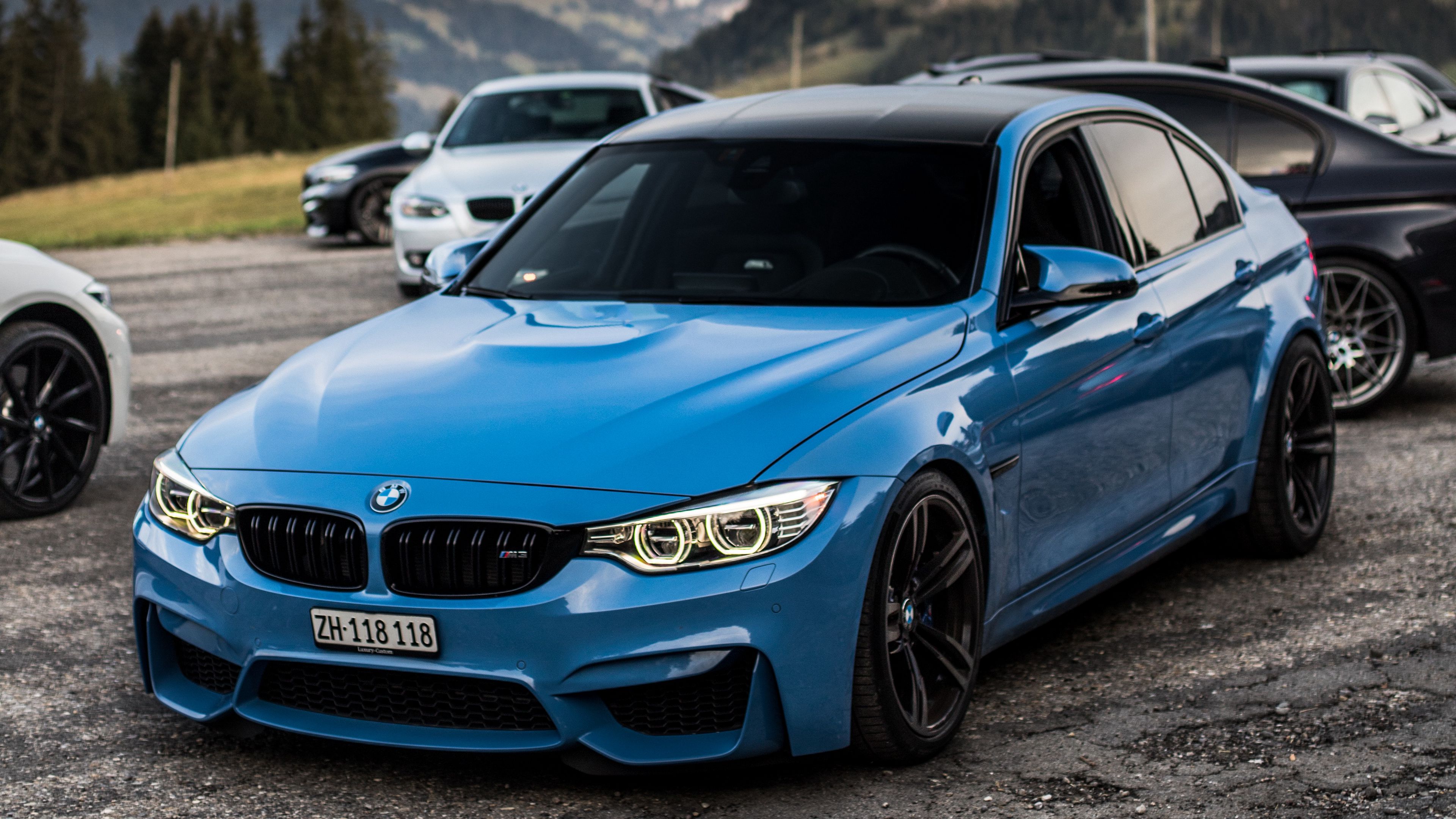 bmw 8 series, bmw 8, bmw, blue, side view, 4k, HD Wallpaper