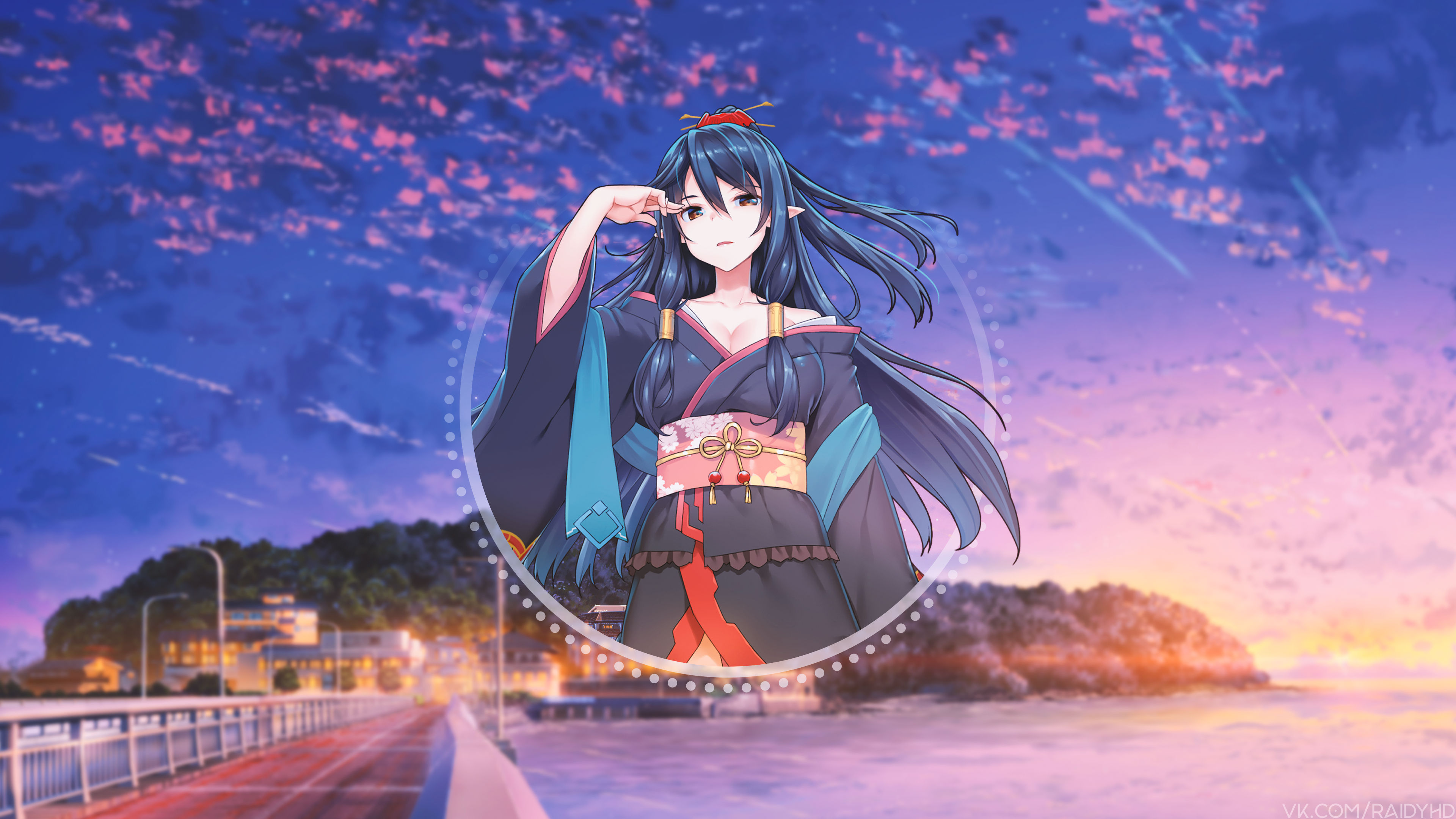 anime, anime girls, picture-in-picture, HD Wallpaper