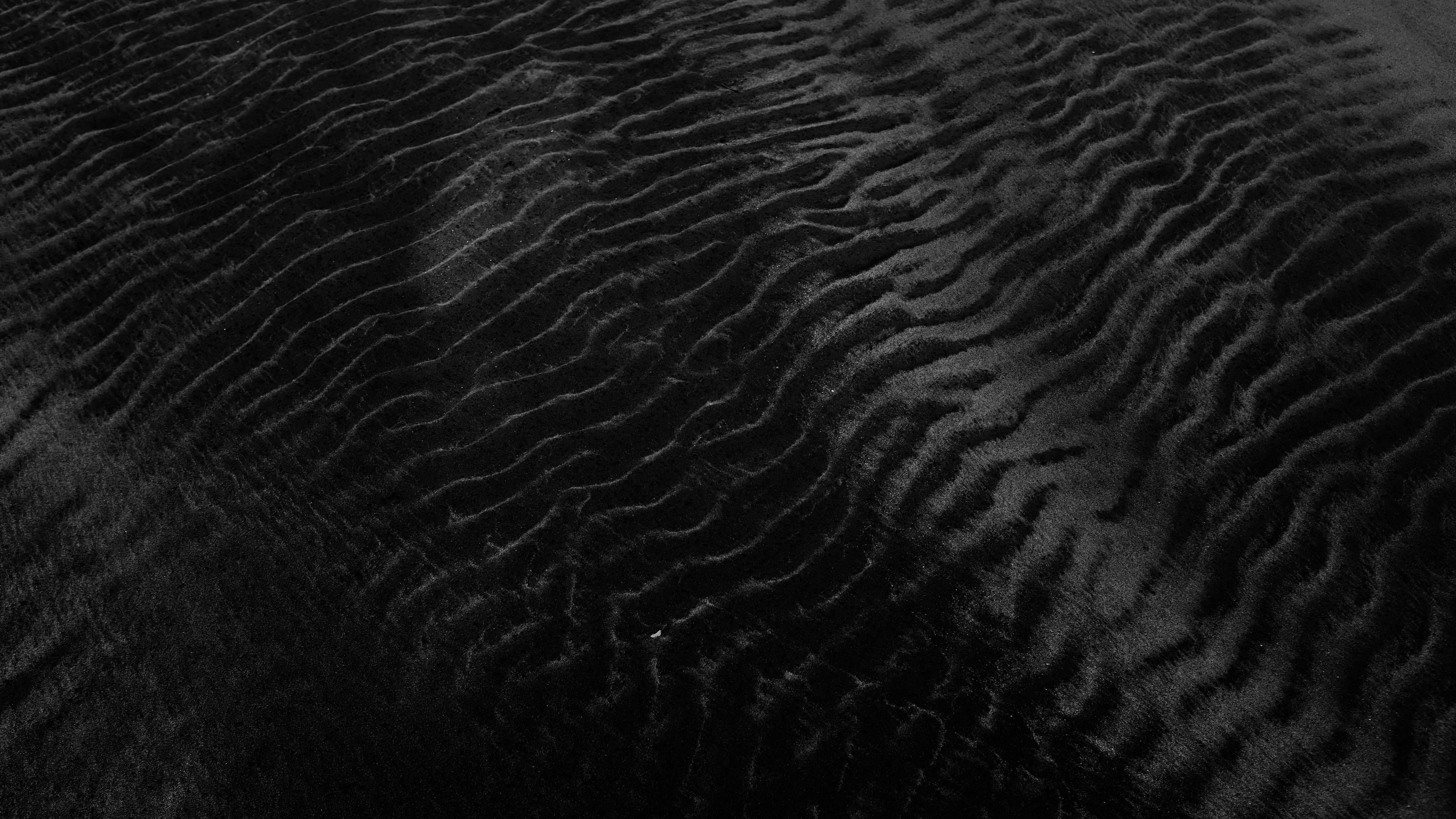 sand, black, relief, surface, 4k, HD Wallpaper