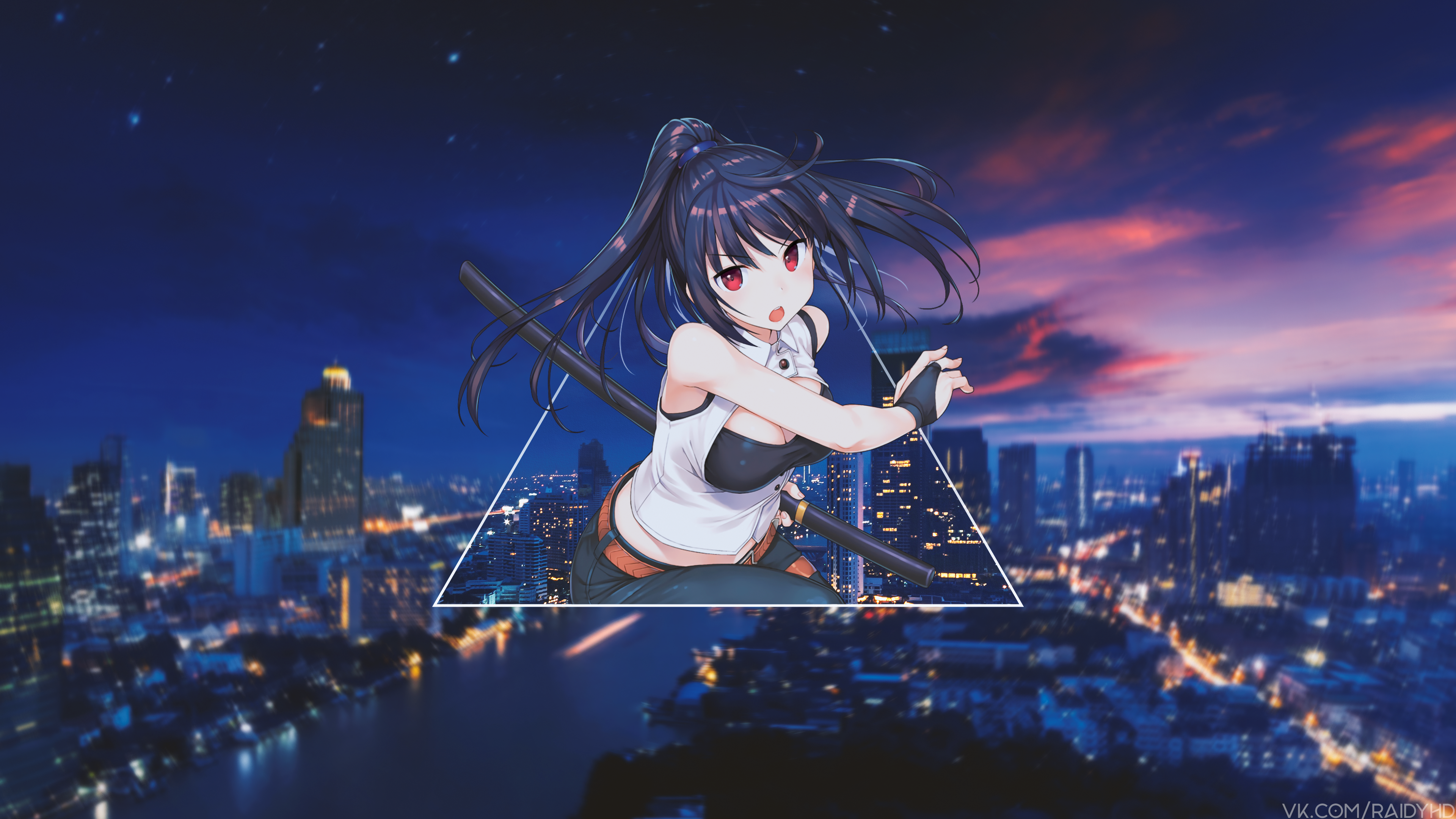 anime, anime girls, picture-in-picture, HD Wallpaper