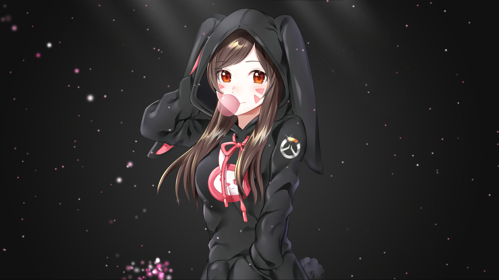 anime girls, anime, comic art, Overwatch, D.Va (Overwatch), HD Wallpaper