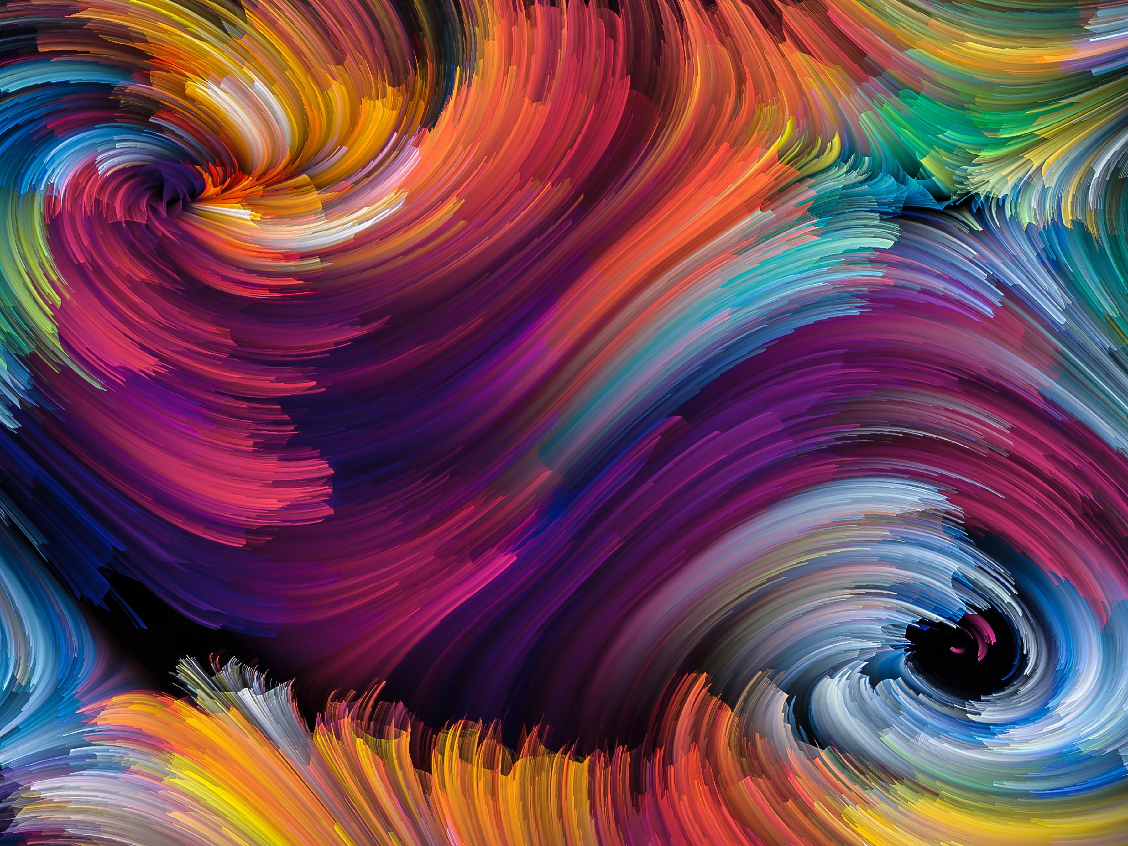digital art, abstract, colorful, HD Wallpaper