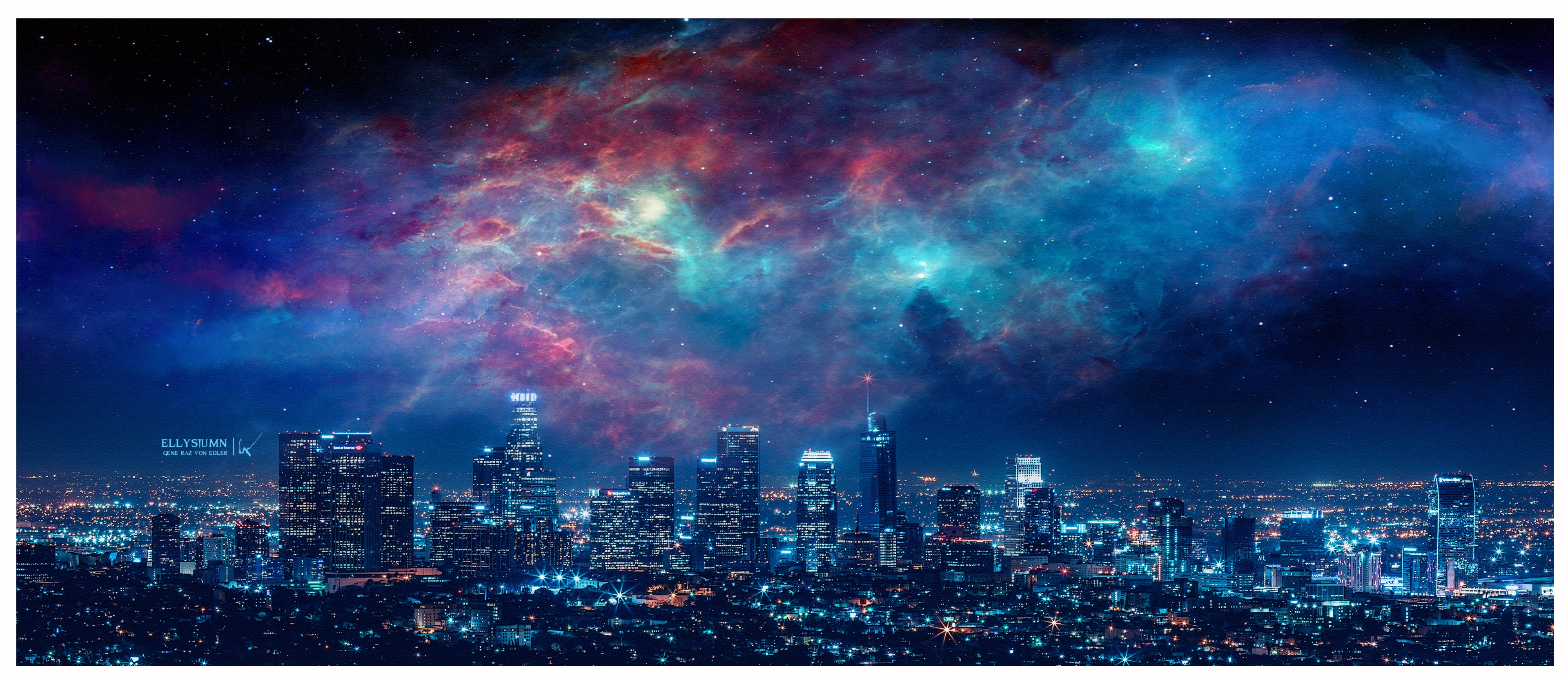 cityscape, skyline, Ellysiumn, HD Wallpaper