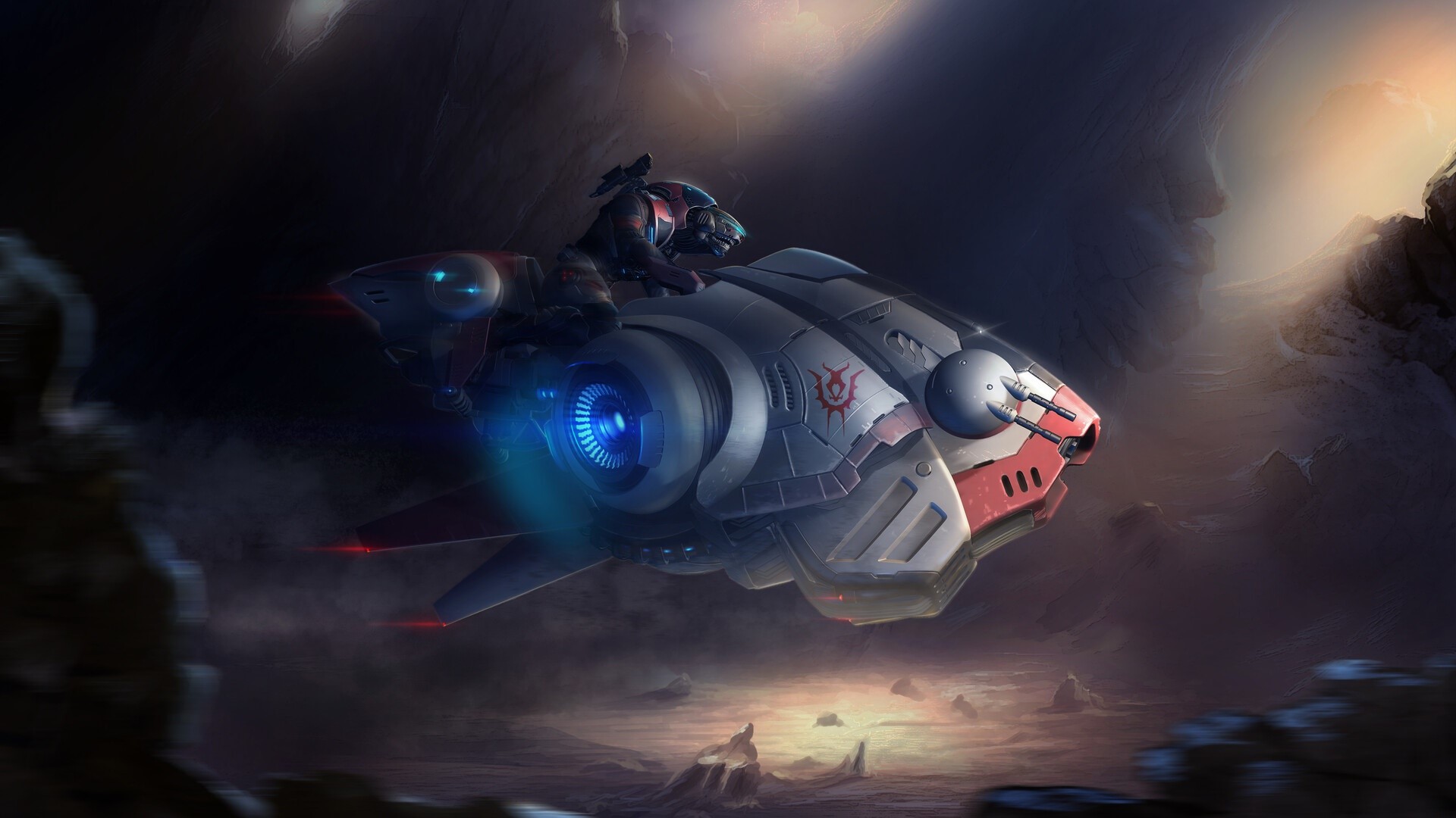 vehicle, artwork, futuristic, science fiction, HD Wallpaper