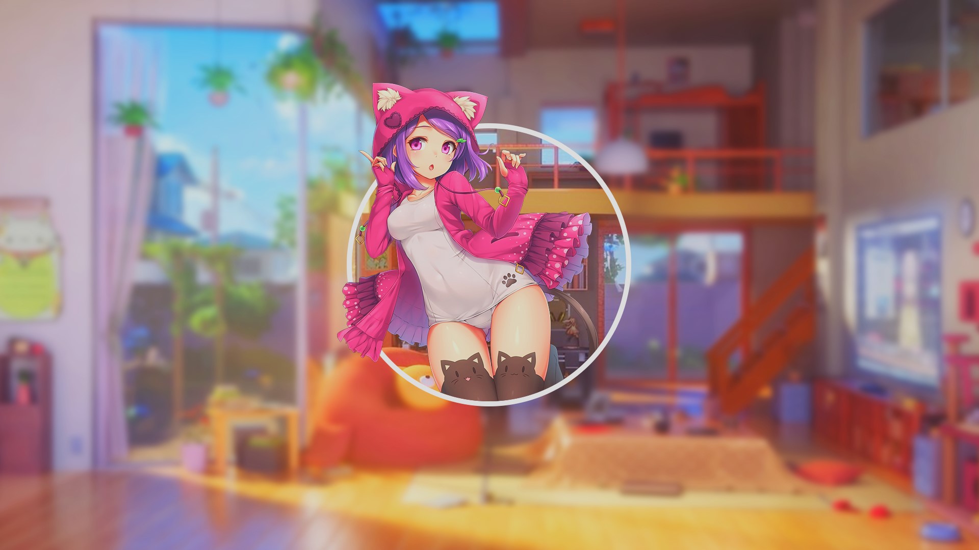 neko ears, anime, anime girls, HD Wallpaper