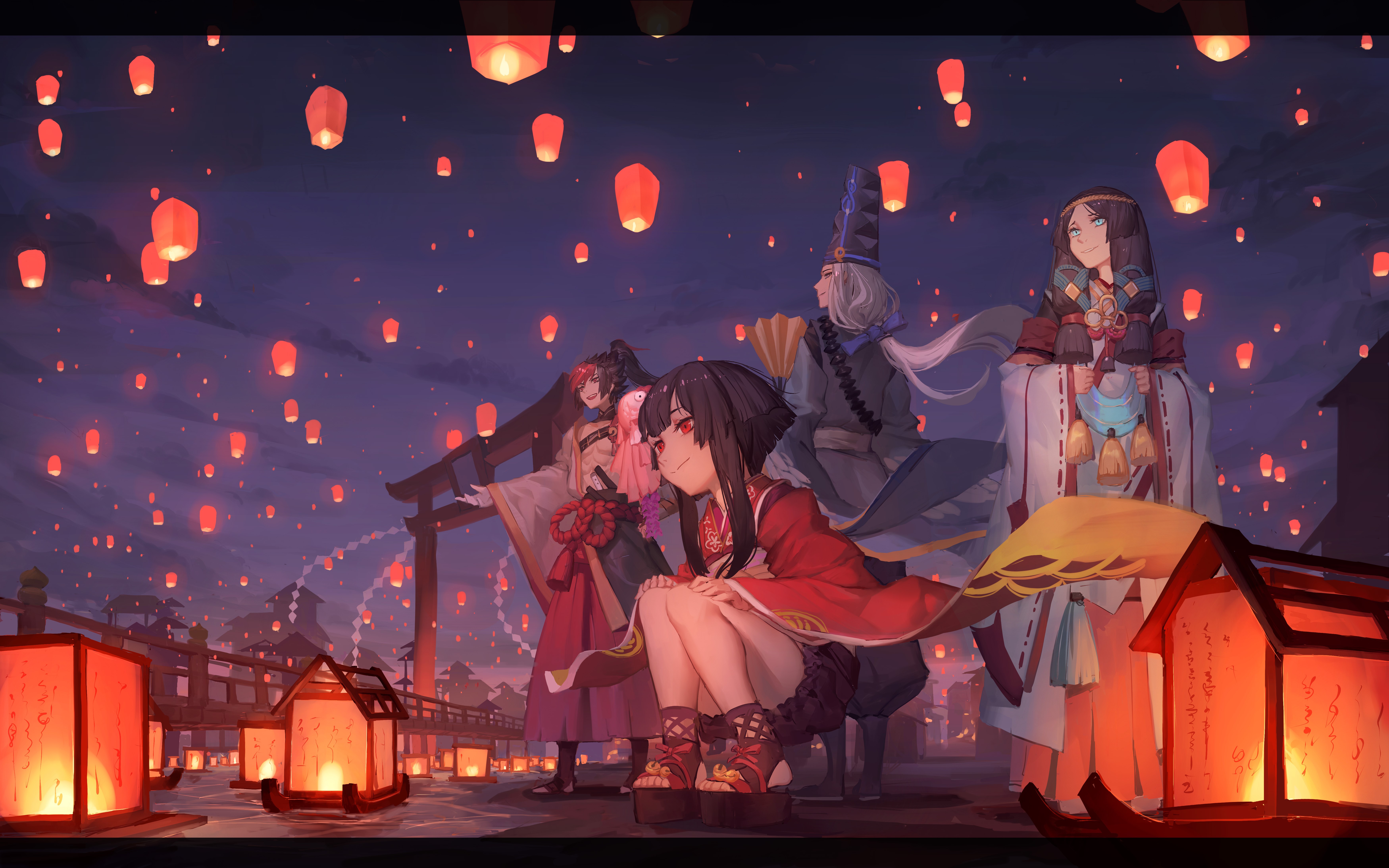 anime girls, anime, comic art, HD Wallpaper
