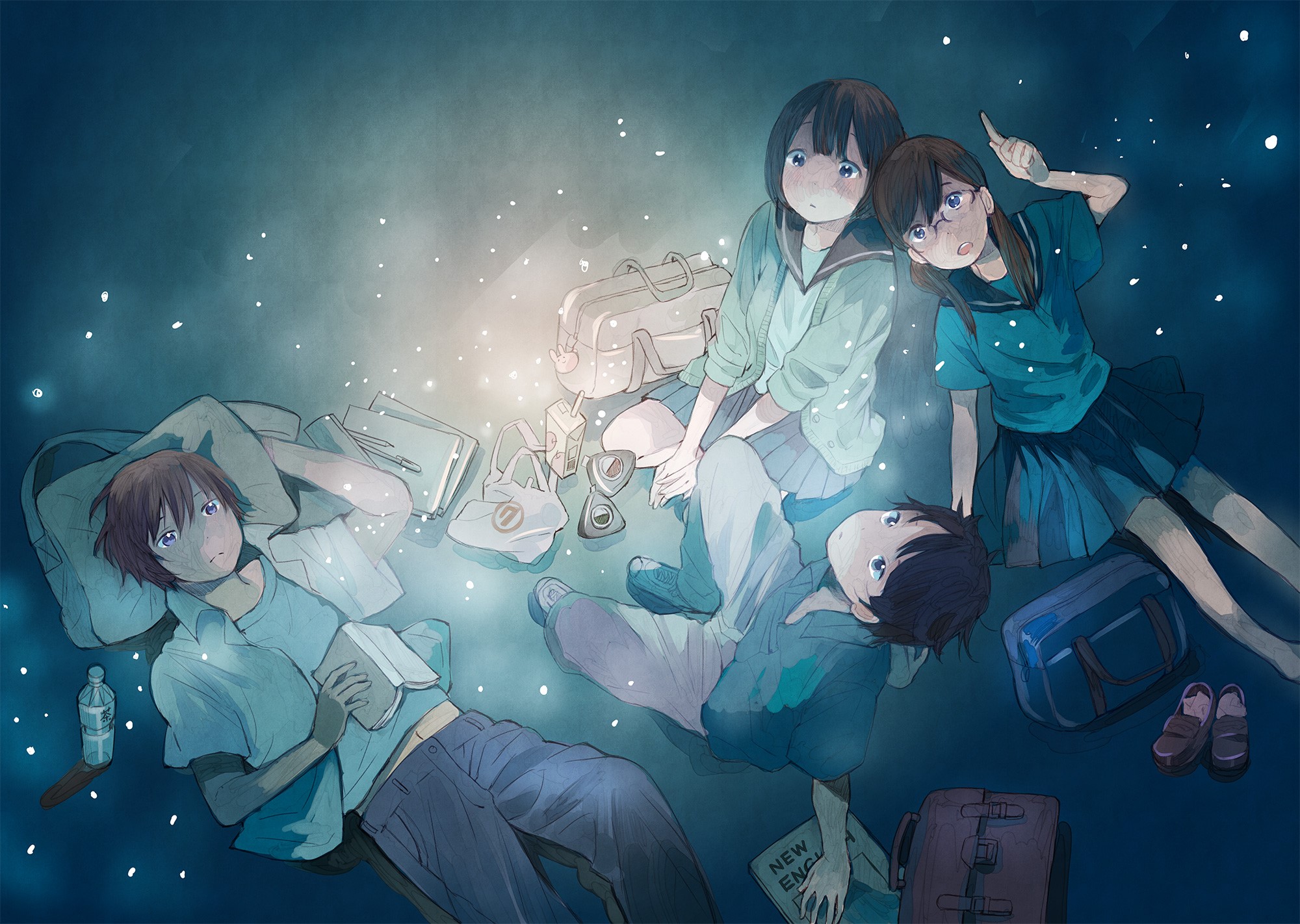 anime girls, anime, comic art, HD Wallpaper