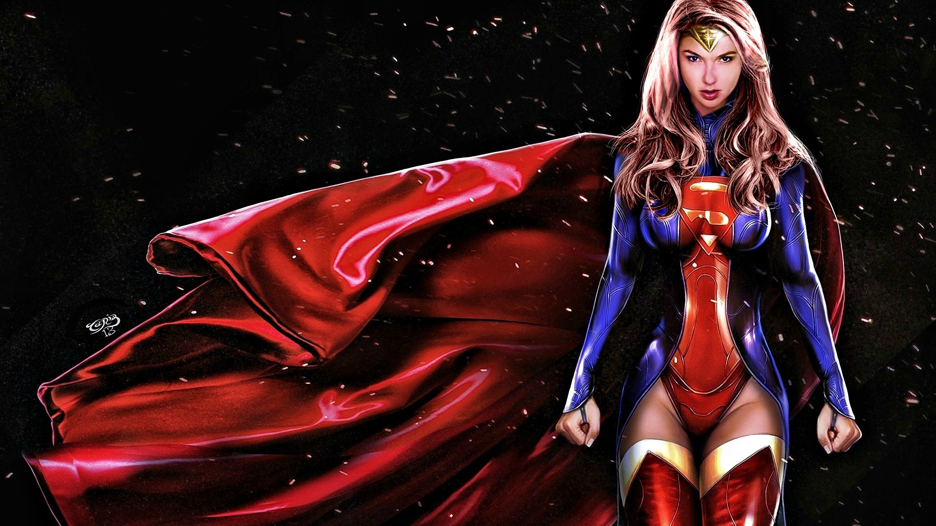 Gal Gadot, superheroines, artwork, HD Wallpaper