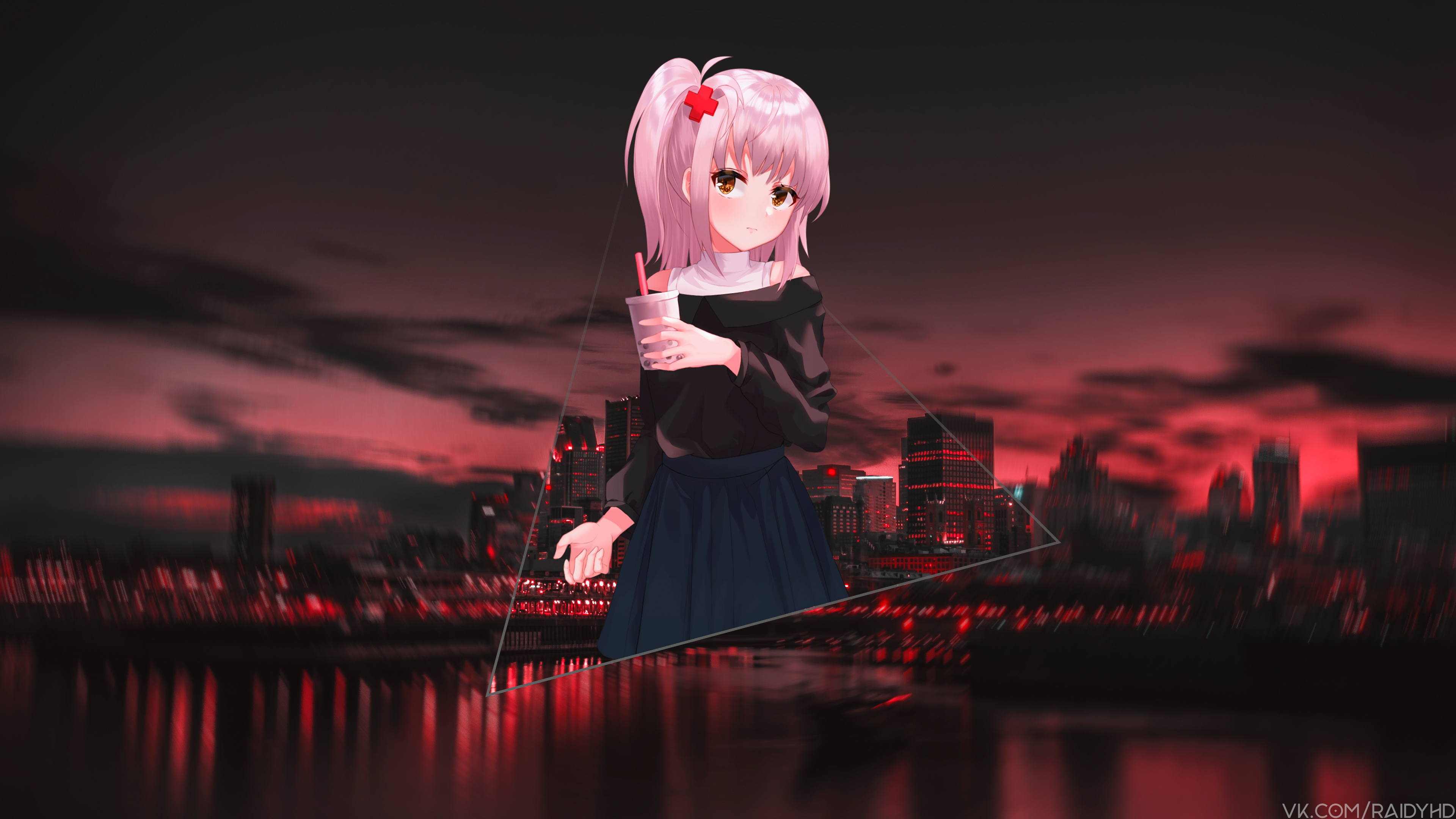 anime, anime girls, picture-in-picture, HD Wallpaper