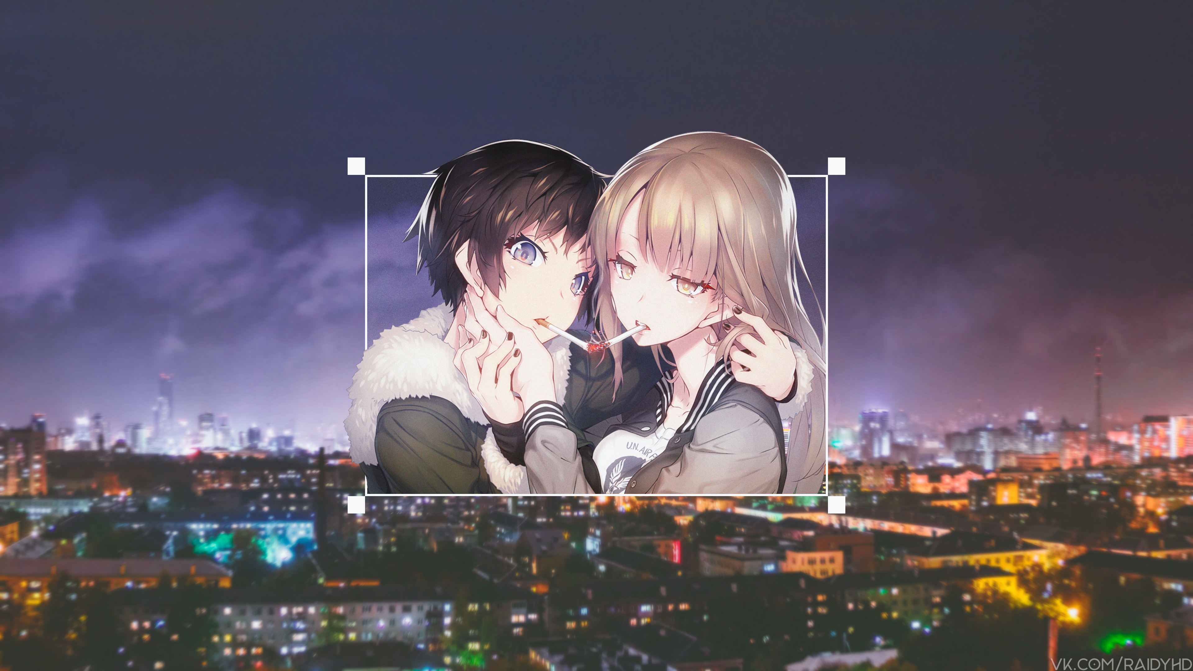 anime, anime girls, picture-in-picture, HD Wallpaper
