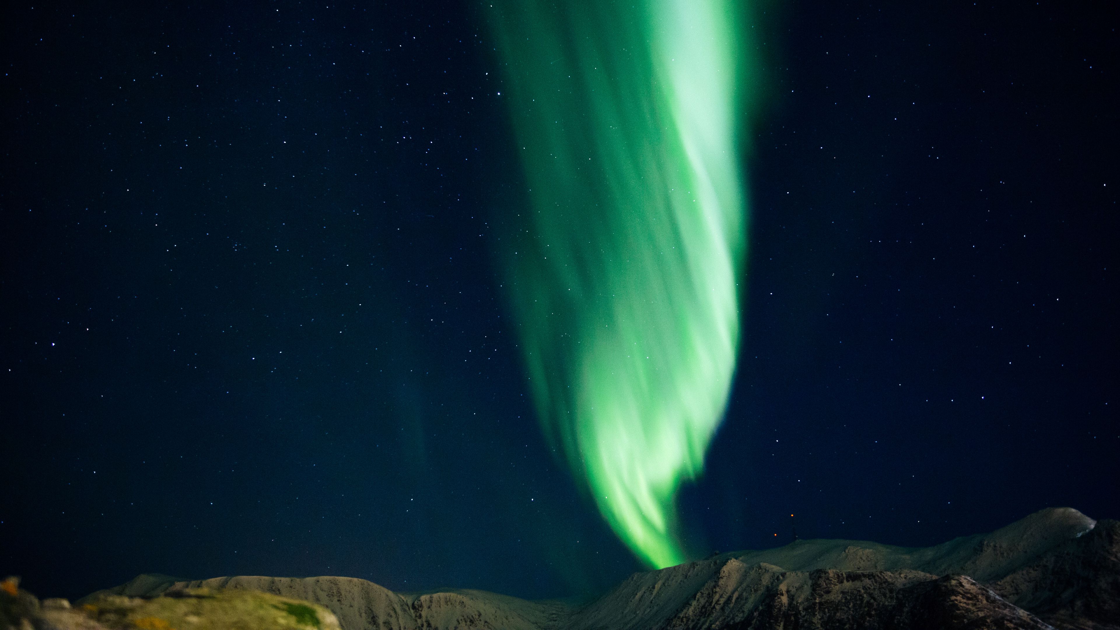 aurora, northern lights, night, starry sky, natural phenomenon, 4k, HD Wallpaper