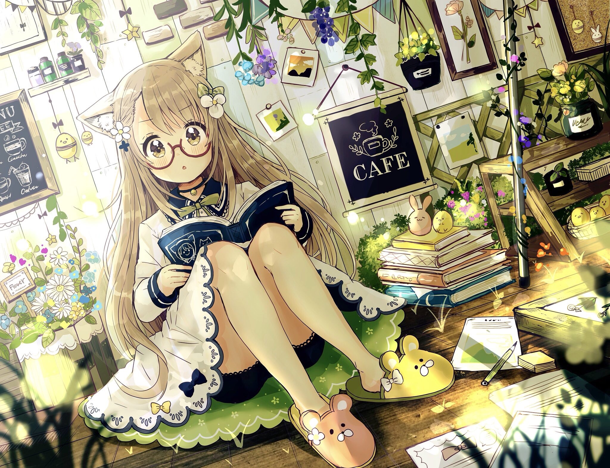 anime, comic art, anime girls, HD Wallpaper