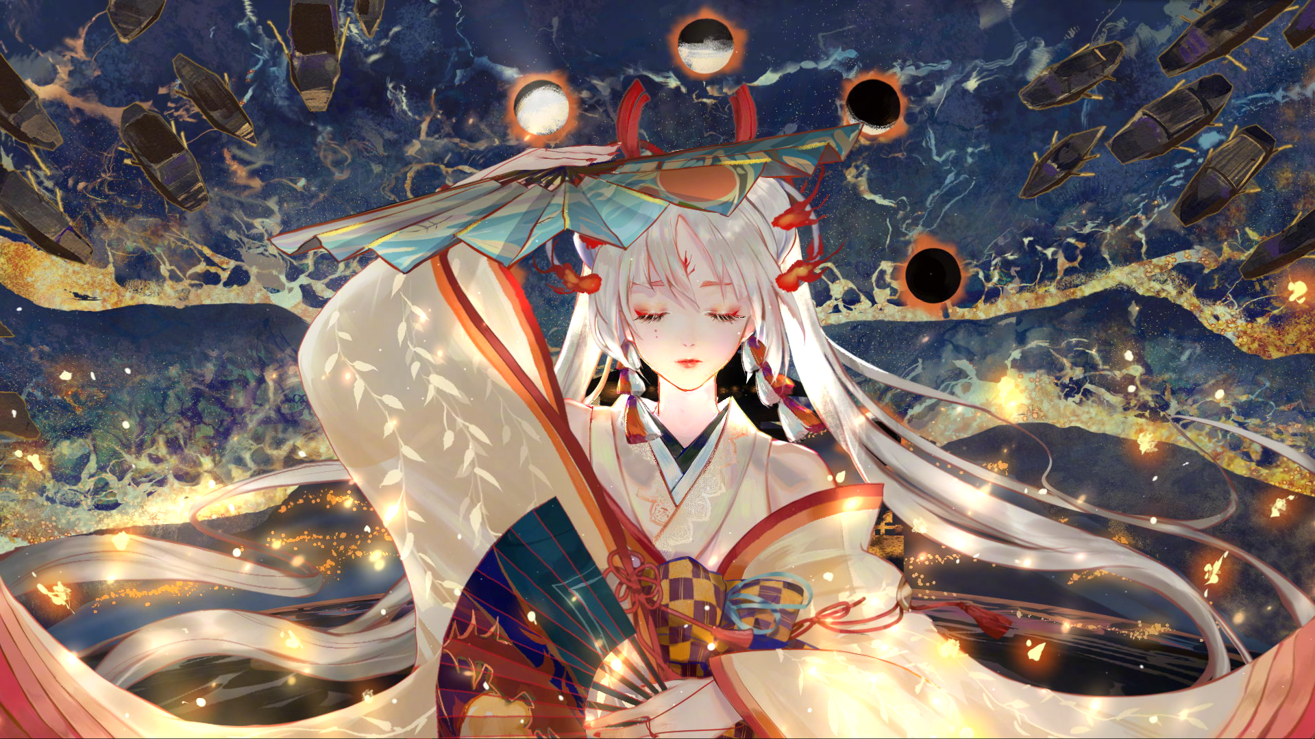 anime, comic art, anime girls, HD Wallpaper