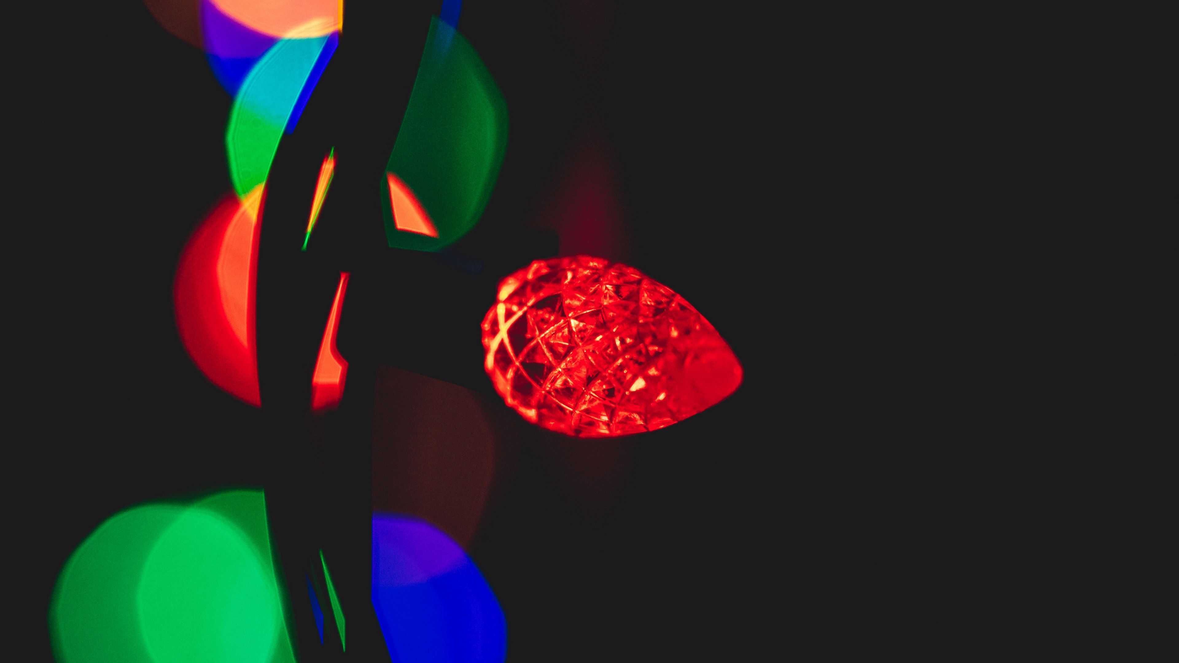 garland, light, glare, colorful, 4k, HD Wallpaper