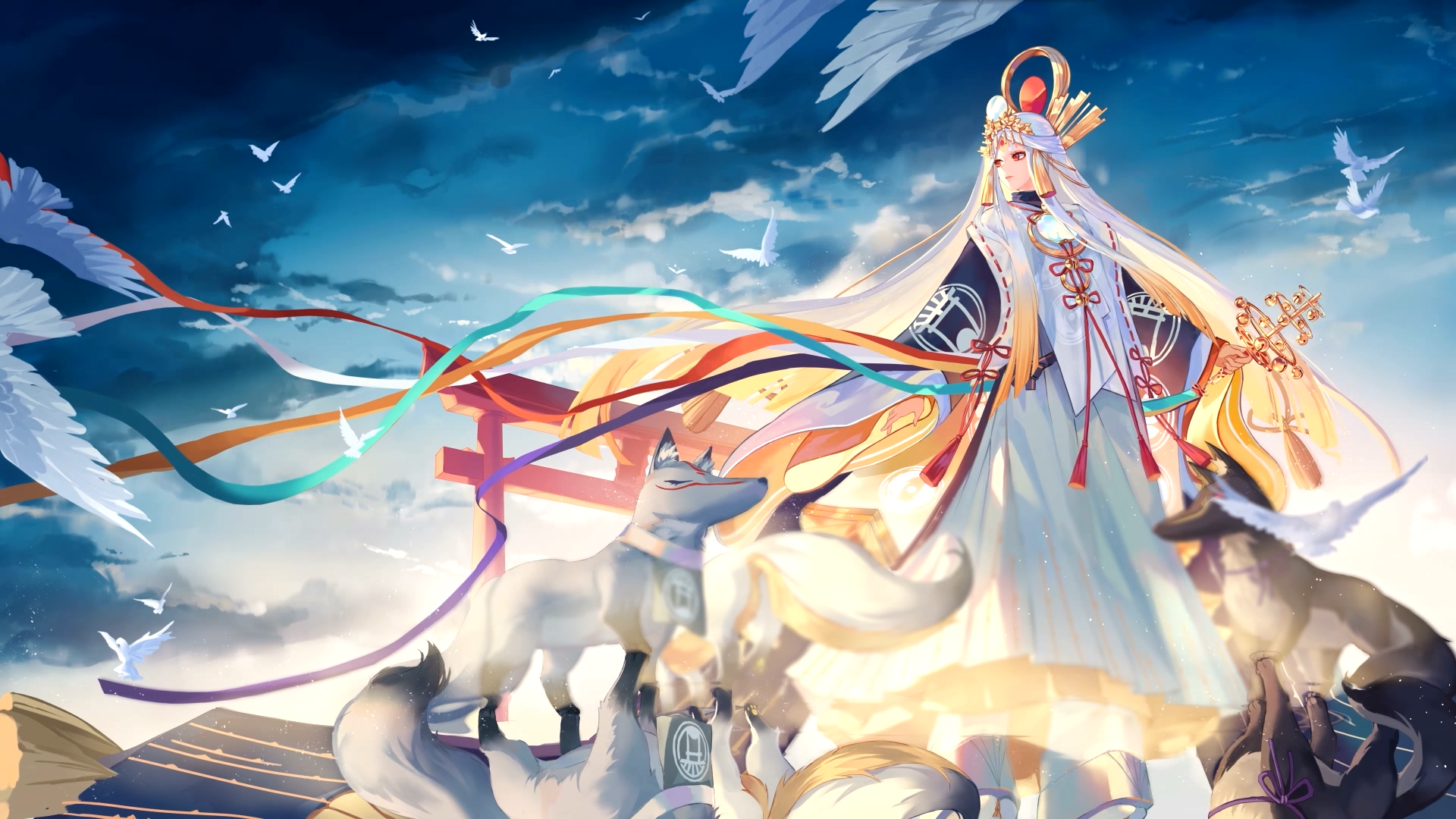 anime girls, anime, comic art, HD Wallpaper