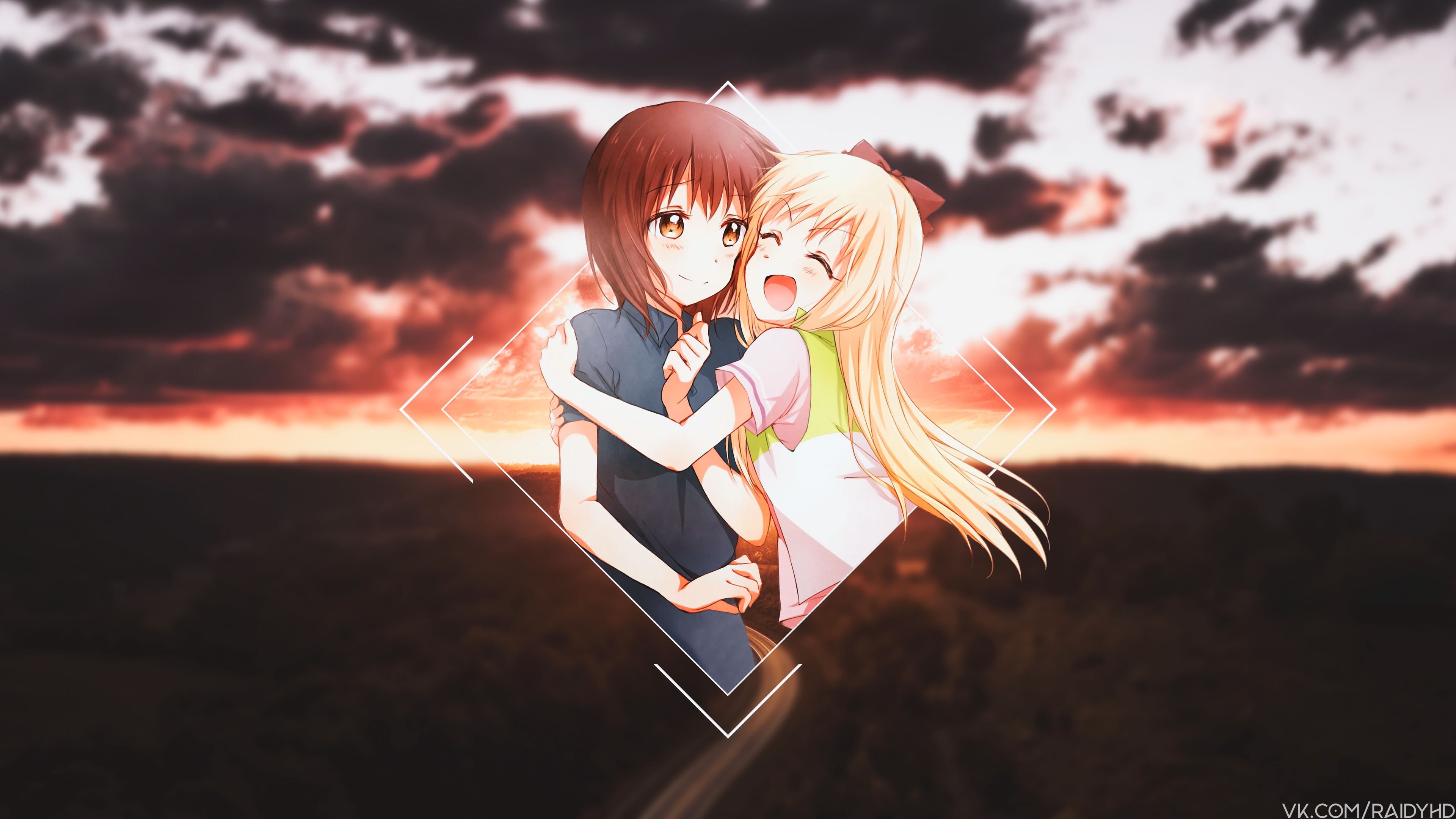 anime girls, anime, picture-in-picture, Funami Yui, HD Wallpaper