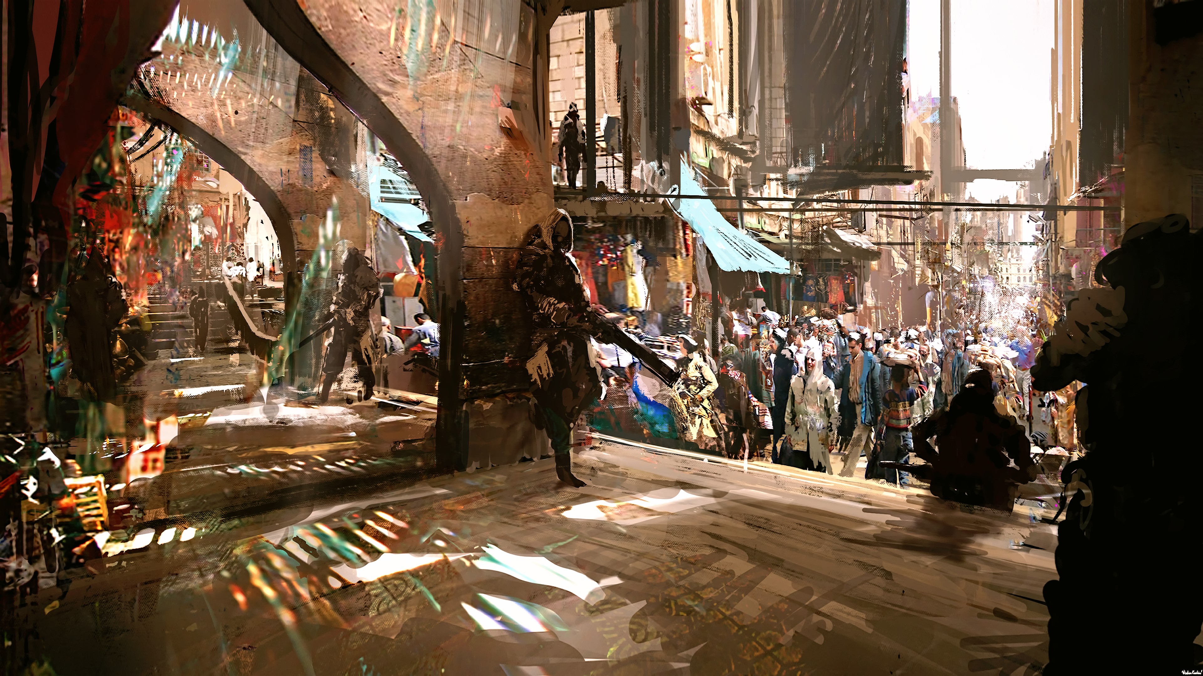 cyber, science fiction, digital art, concept art, cyberpunk, artwork, futuristic, fantasy art, fan art, 3D, spaceship, CGI, cityscape, futuristic city, sunset, Wadim Kashin, HD Wallpaper