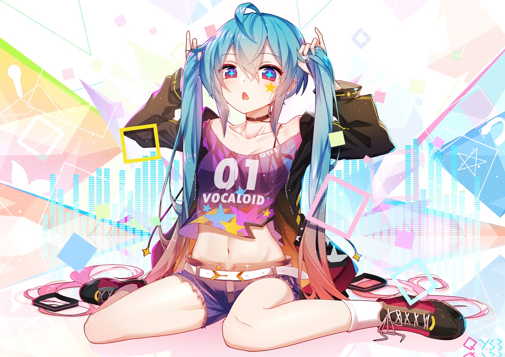 anime, anime girls, Vocaloid, Hatsune Miku, twintails, HD Wallpaper