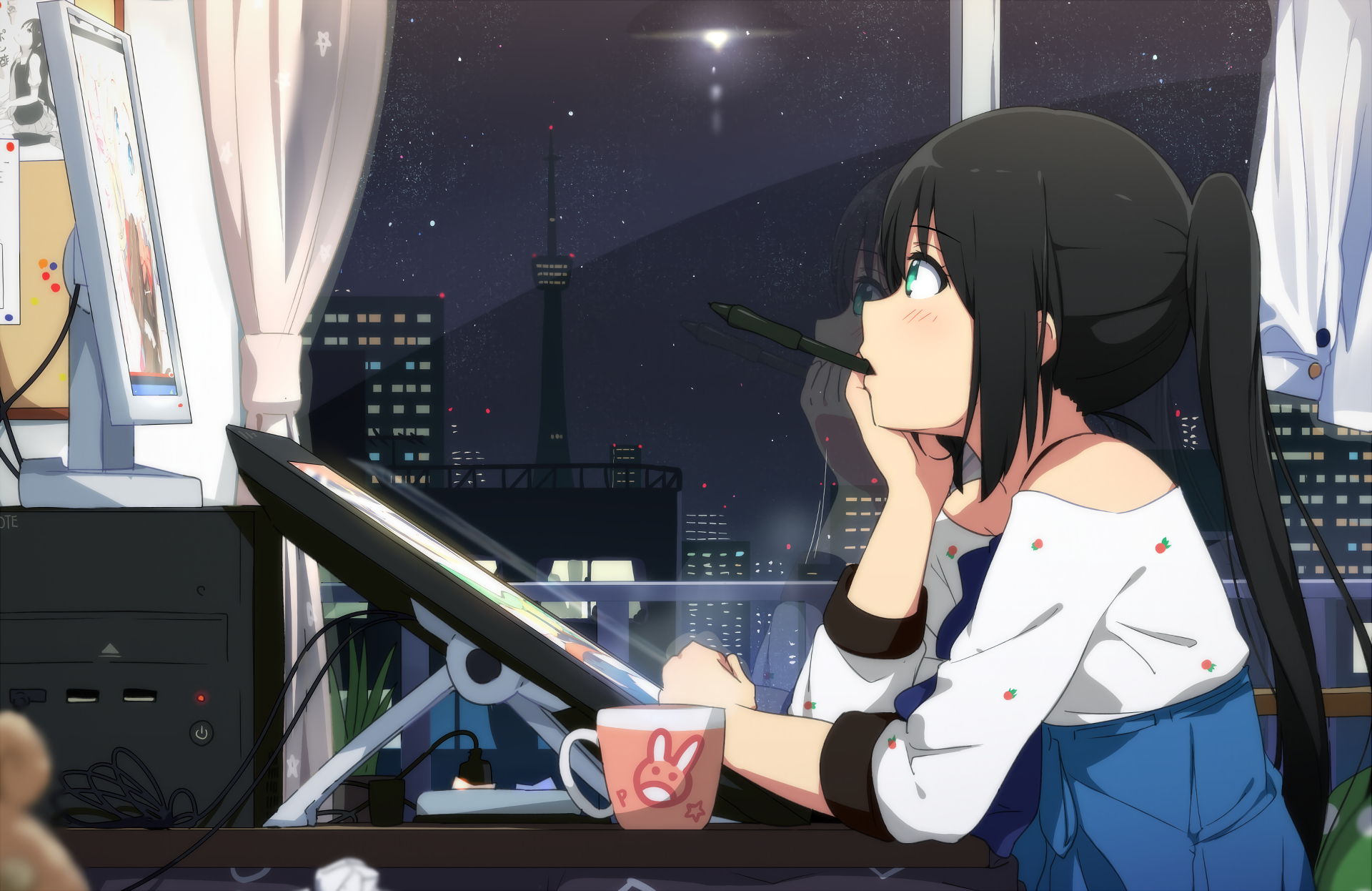 anime, anime girls, comic art, HD Wallpaper