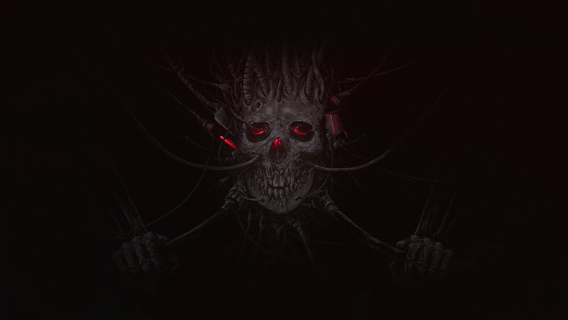 skull, artwork, dark, HD Wallpaper