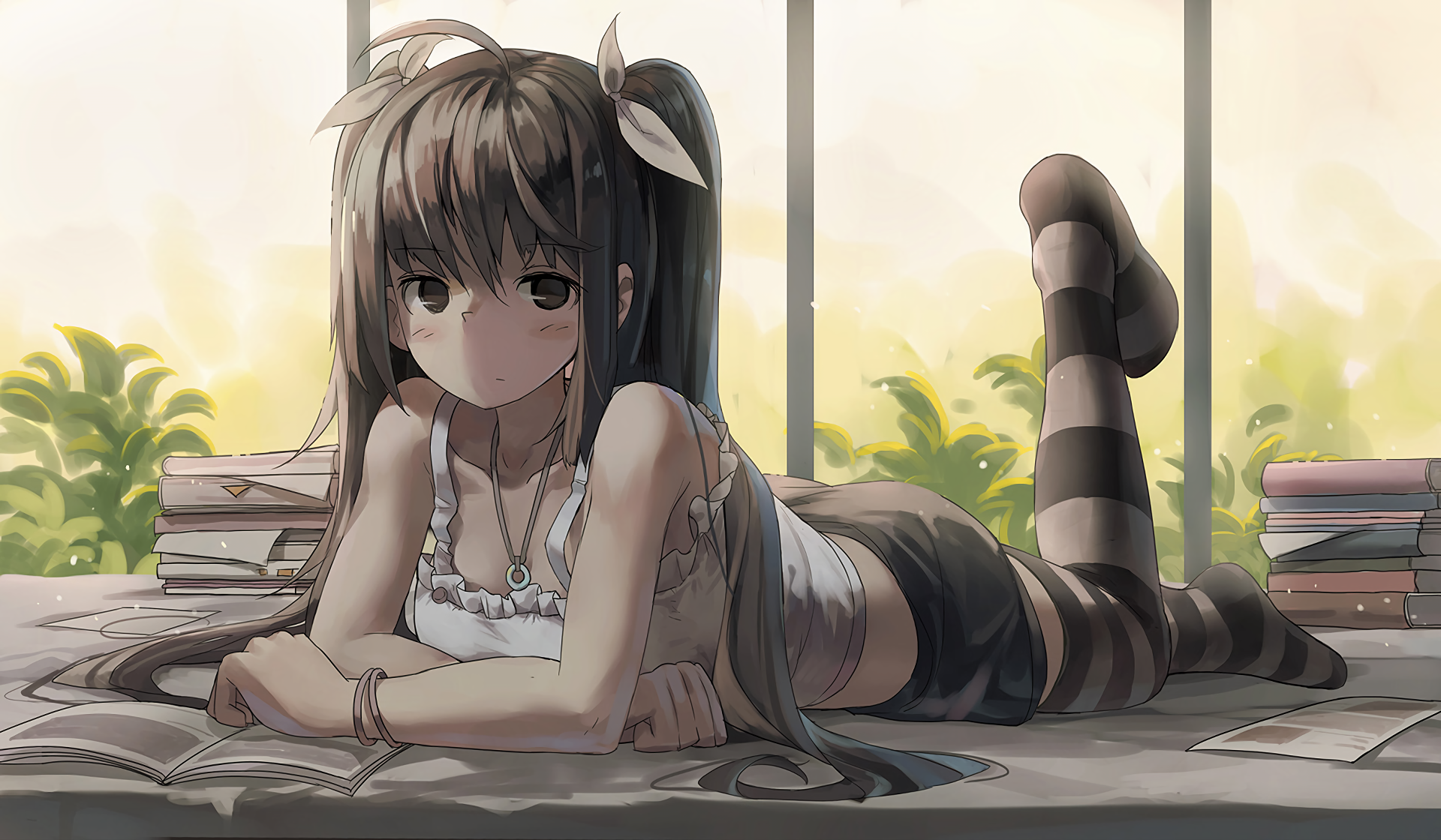 anime, comic art, anime girls, HD Wallpaper