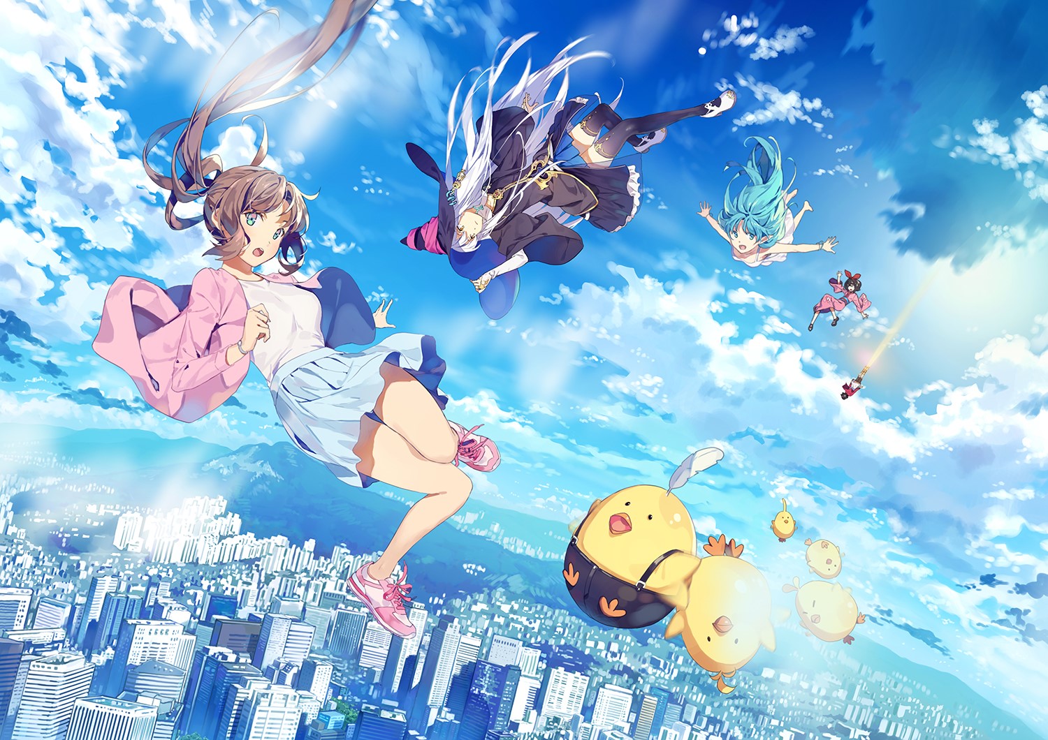 anime, comic art, anime girls, HD Wallpaper