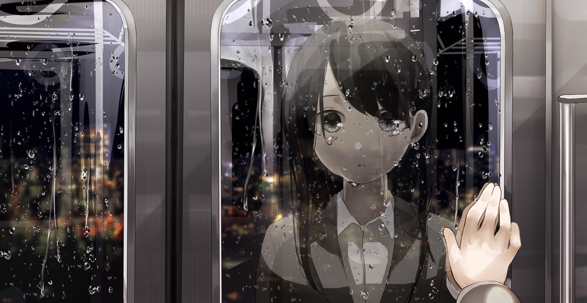 anime, comic art, Quadratic element, anime girls, HD Wallpaper