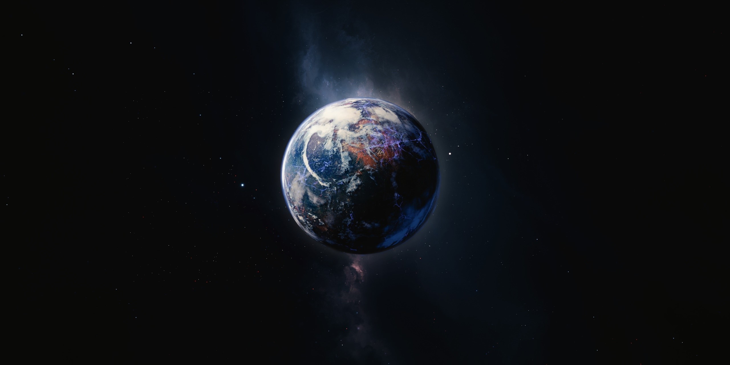 space, space art, planet, digital art, HD Wallpaper