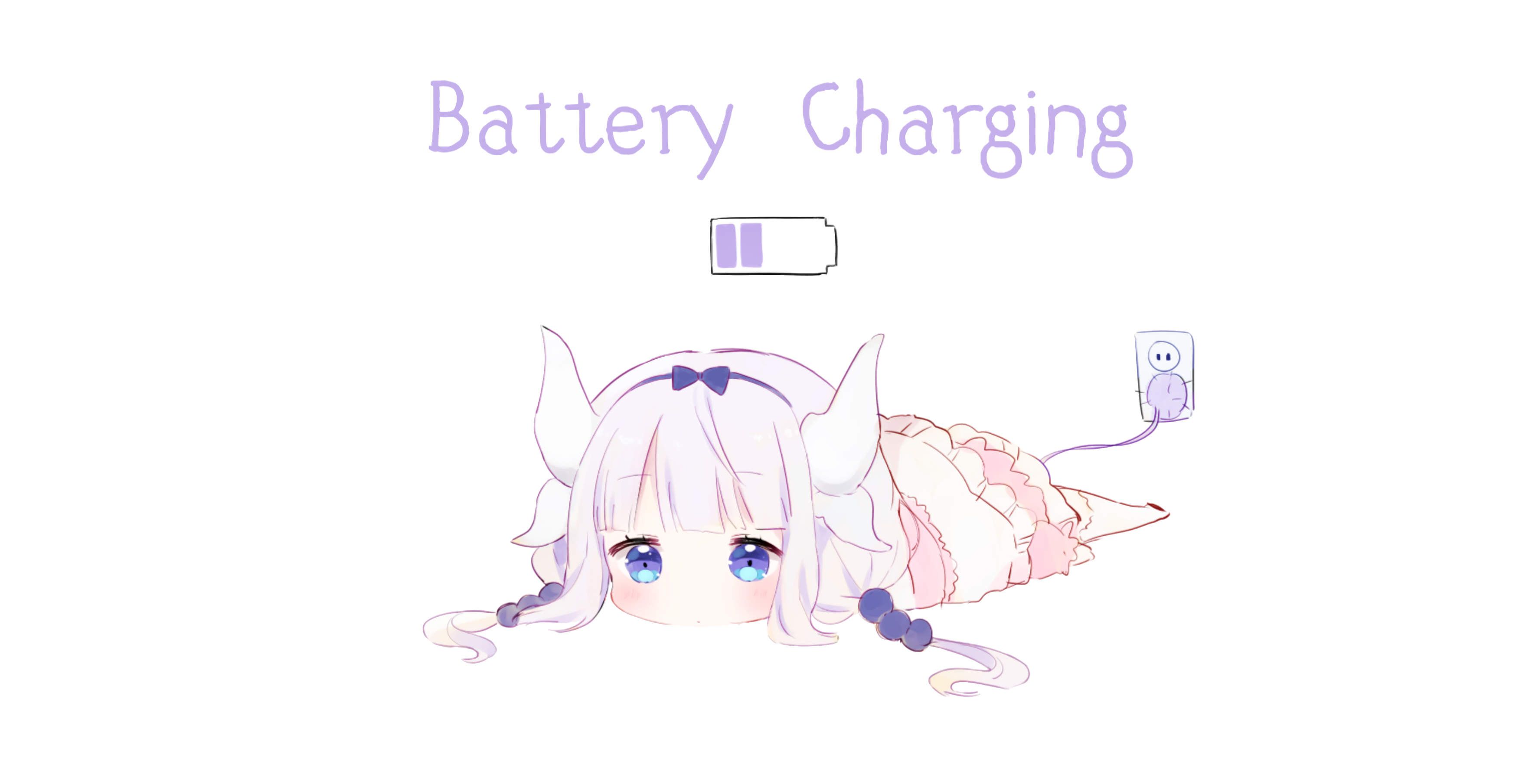 anime, anime girls, battery, Kobayashi (Kobayashi-san Chi no Maid Dragon), HD Wallpaper