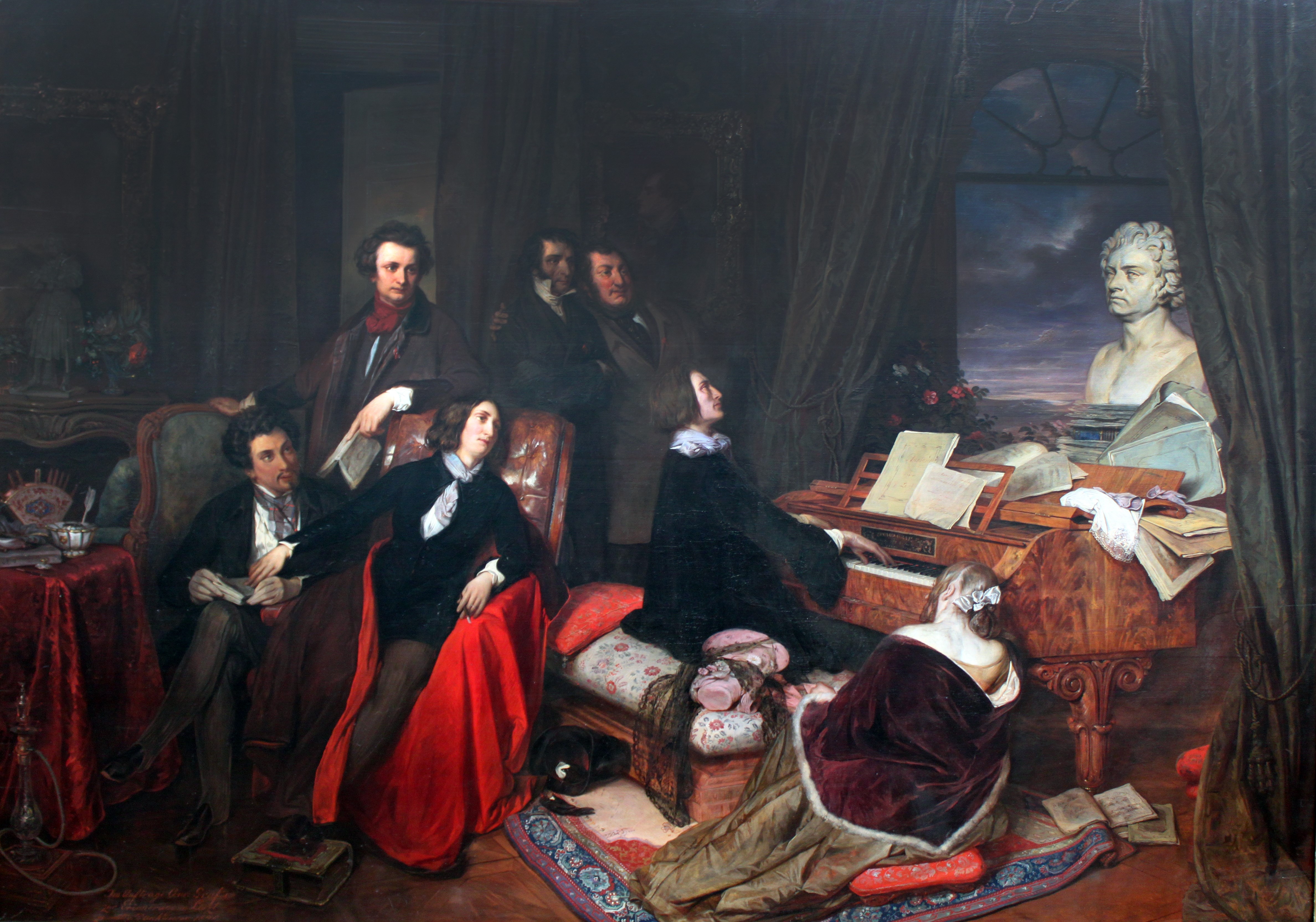 Franz Liszt, piano, painting, artwork, classic art, HD Wallpaper