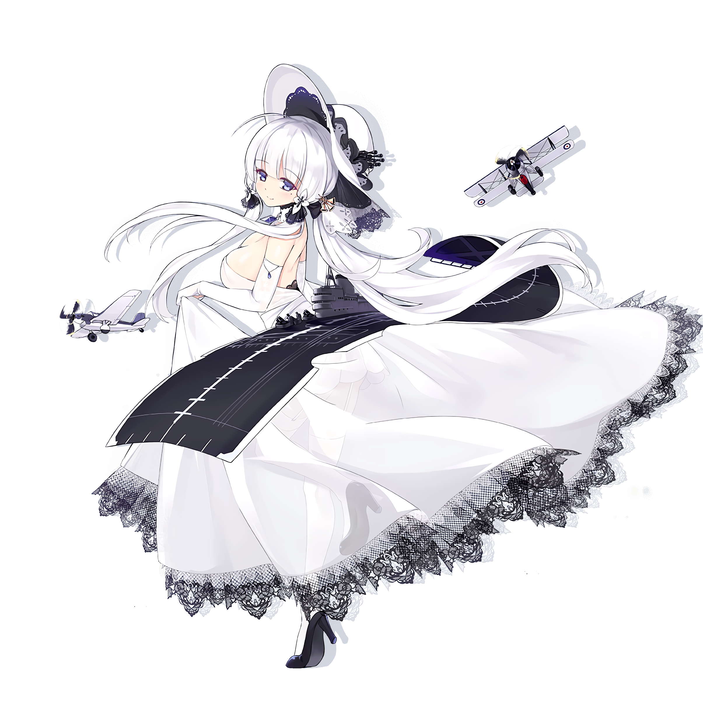 Azur Lane, Illustrious (Azur Lane), black background, HD Wallpaper