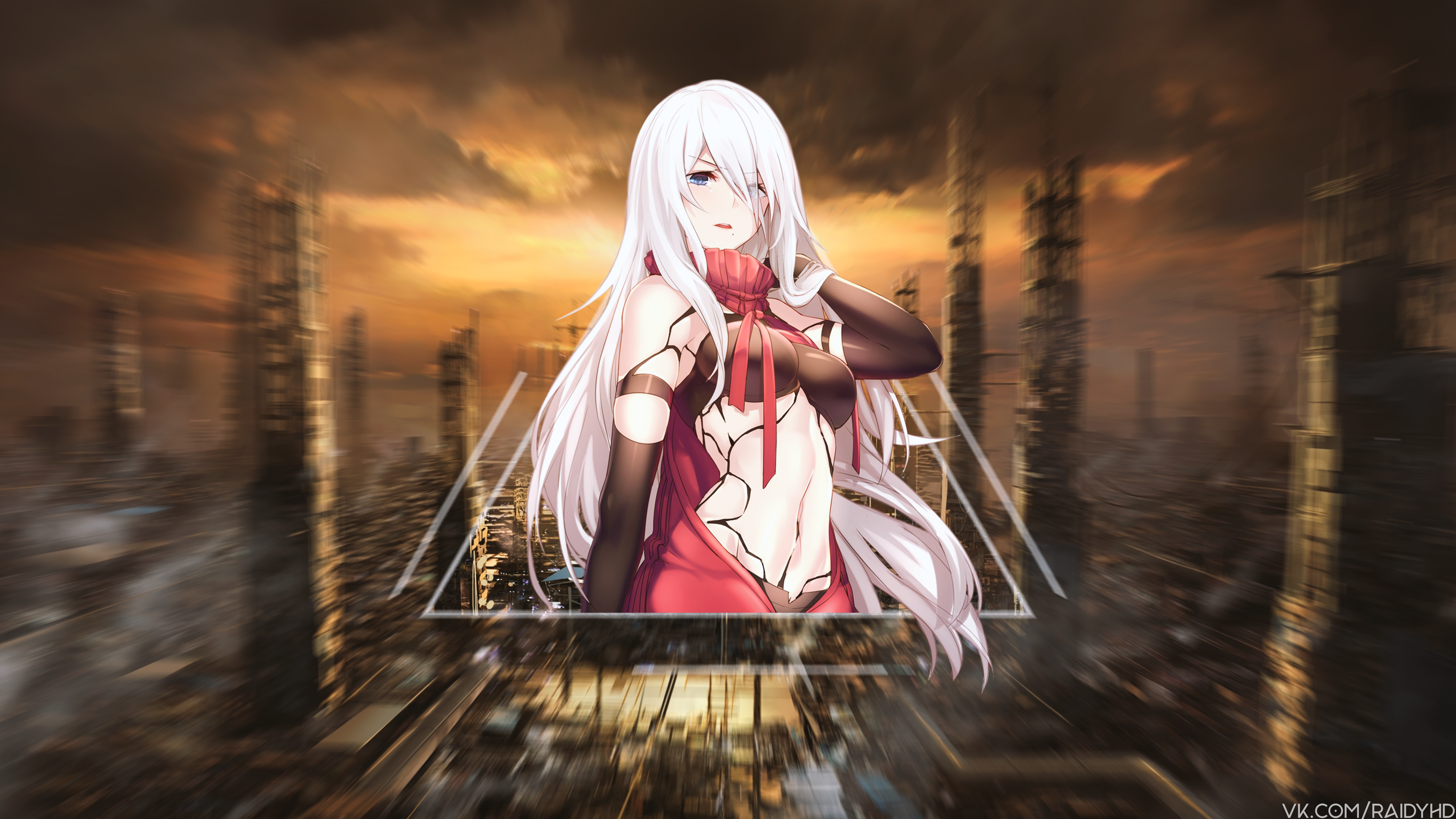 anime girls, picture-in-picture, anime, HD Wallpaper