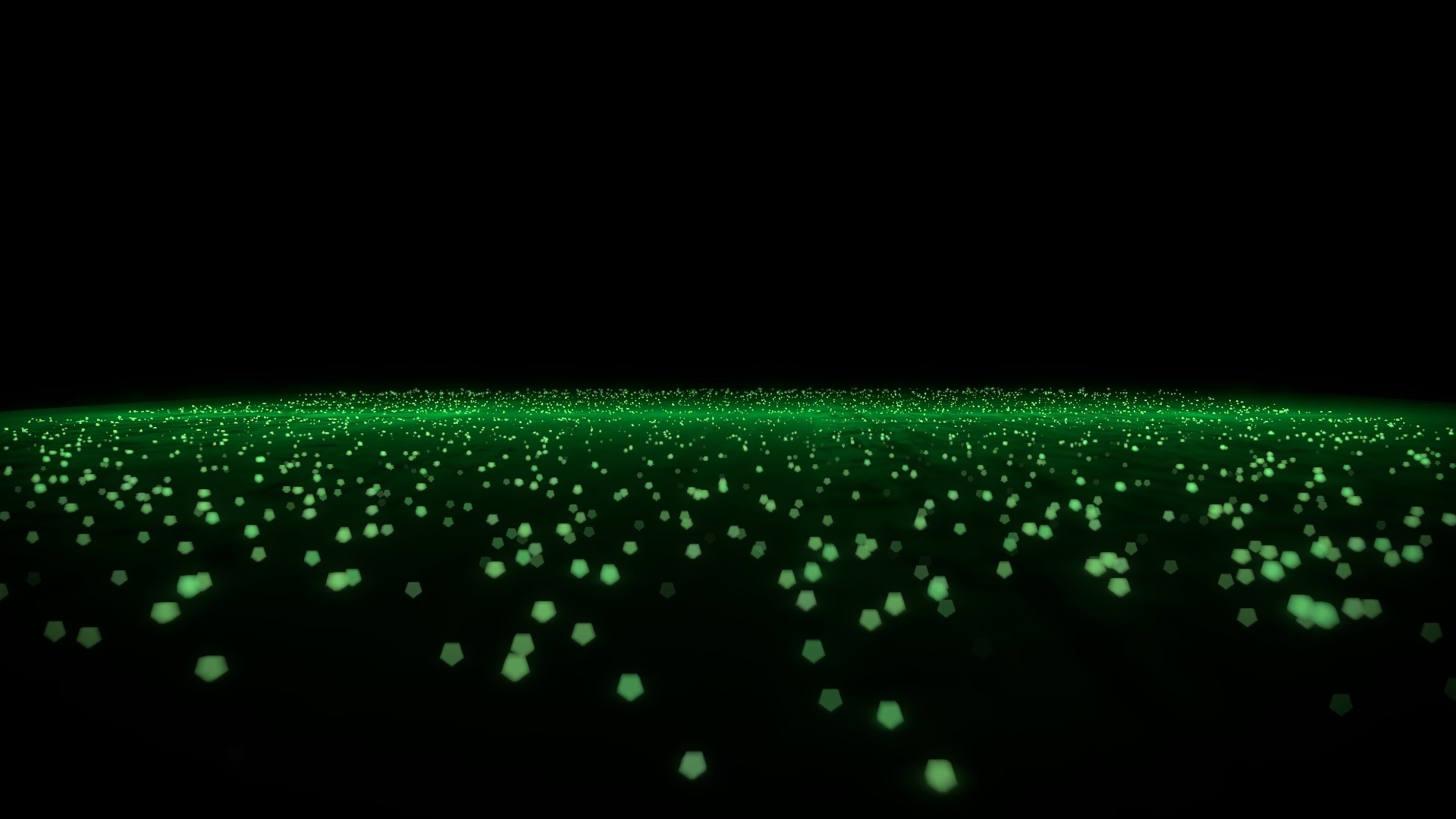 3D, lights, render, green, simple background, HD Wallpaper