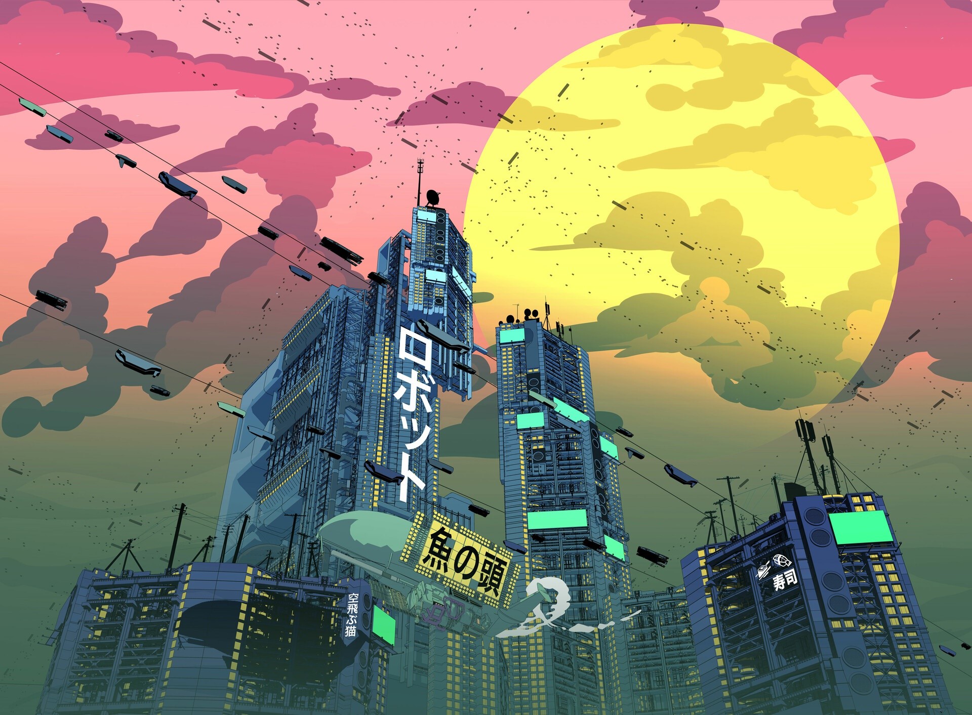 science fiction, artwork, futuristic city, city, HD Wallpaper