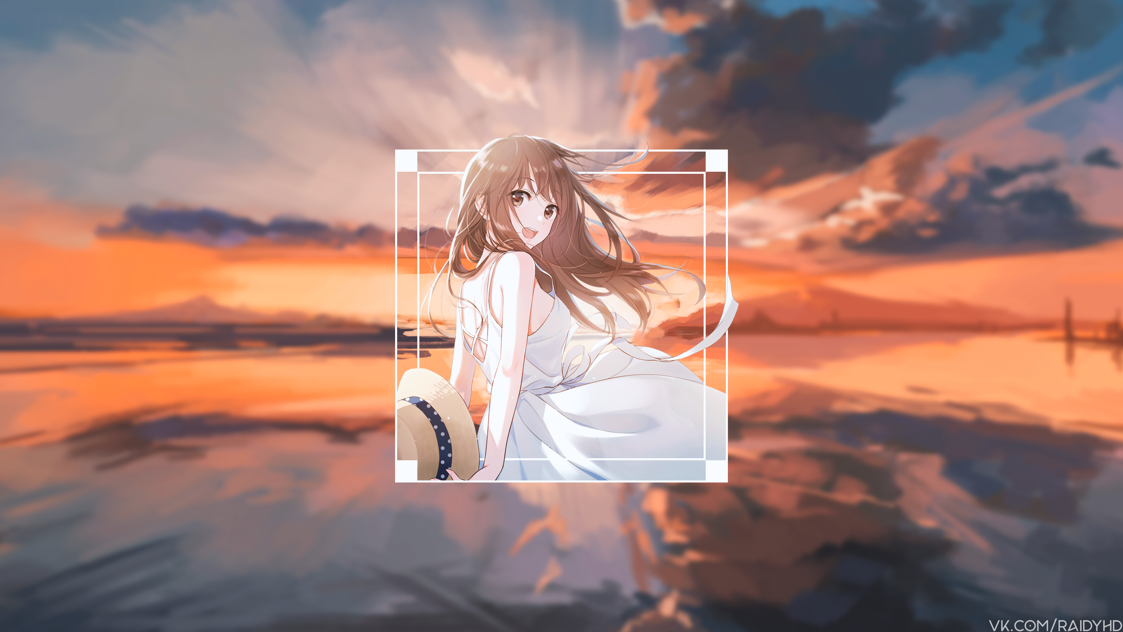 anime, anime girls, picture-in-picture, HD Wallpaper
