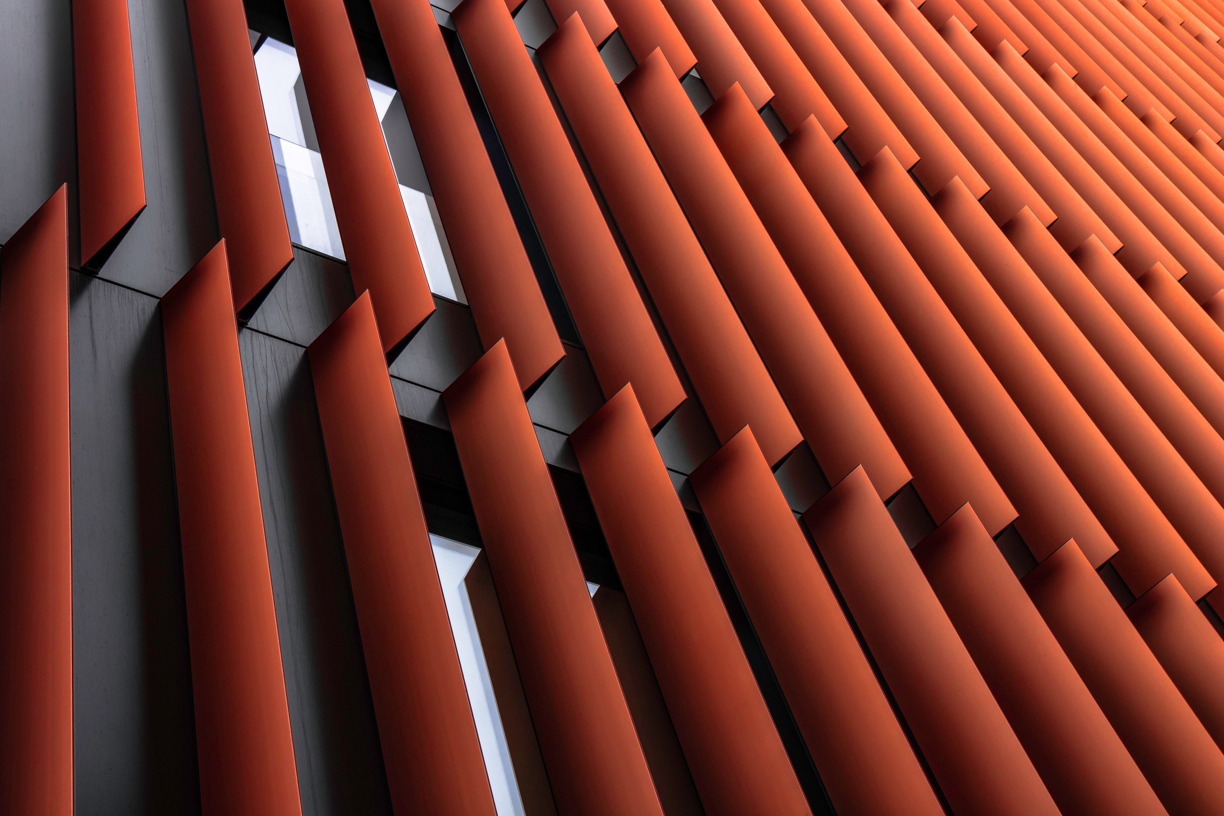 architecture, building, red, window, HD Wallpaper