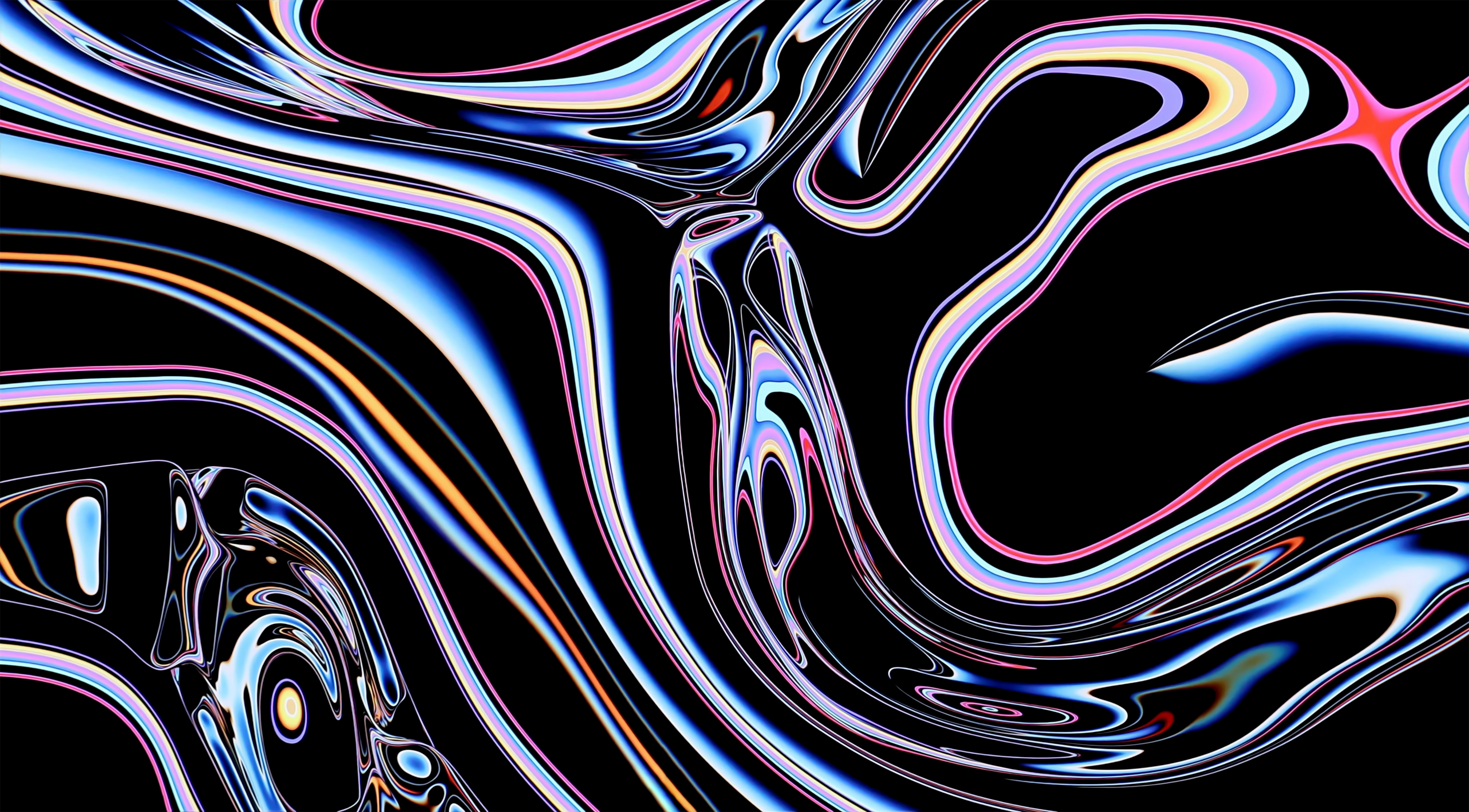 MacBook, 4K, digital art, chrome, HD Wallpaper