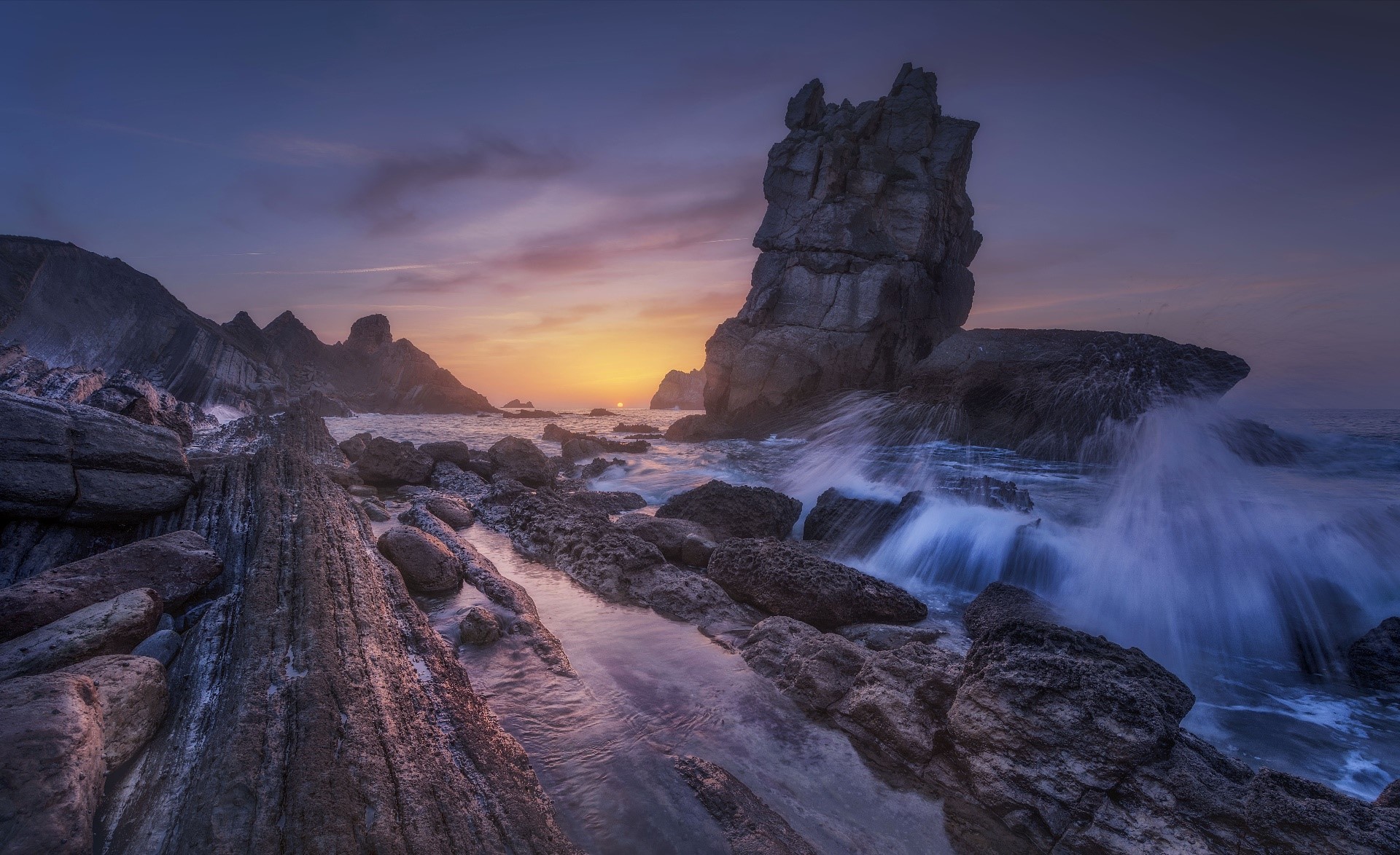 rock, nature, coast, outdoors, HD Wallpaper