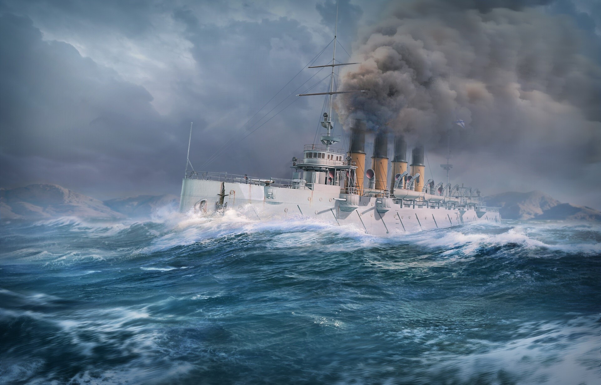 ship, vehicle, sea, artwork, HD Wallpaper