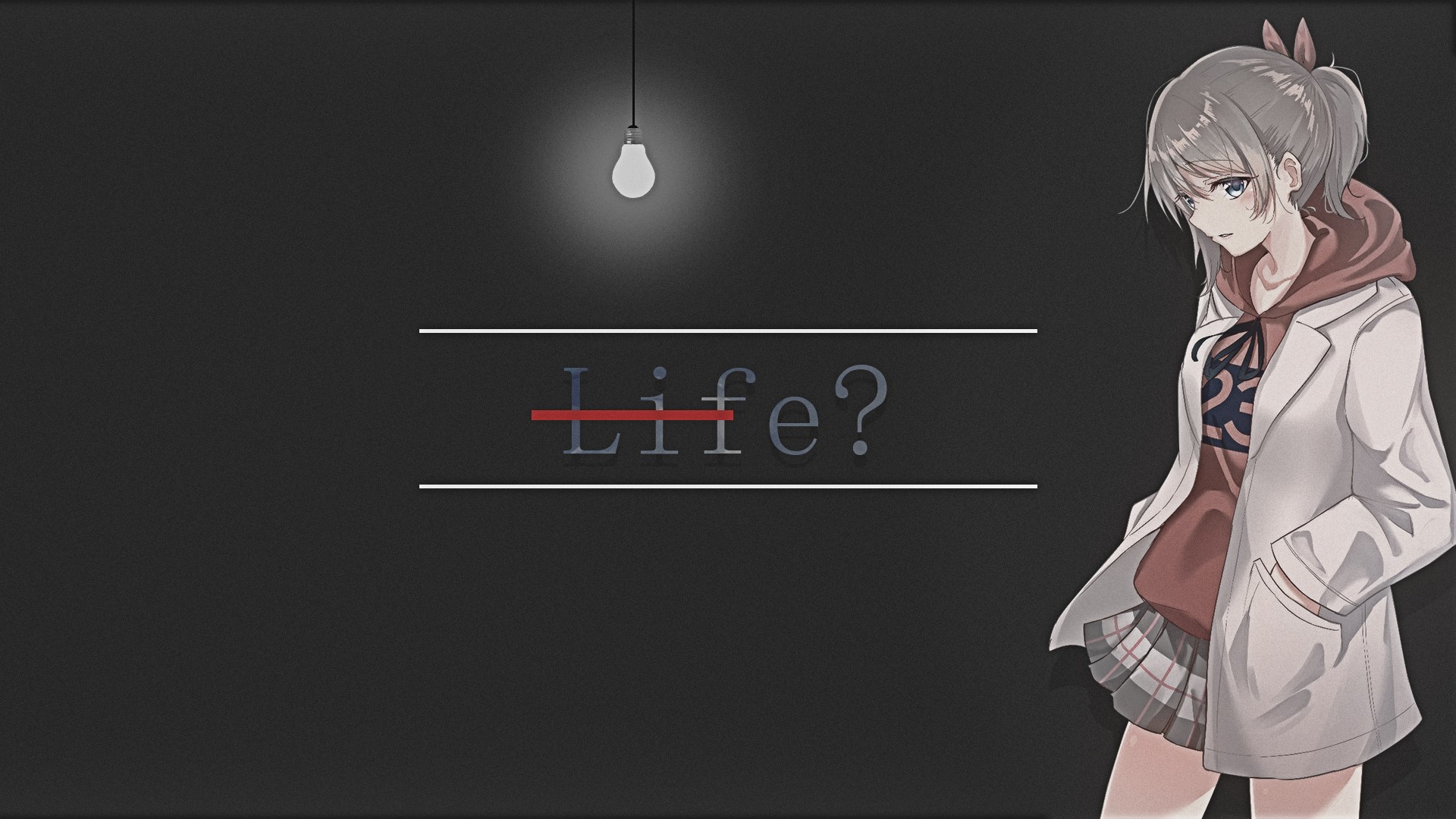 anime, anime girls, minimalism, life, HD Wallpaper