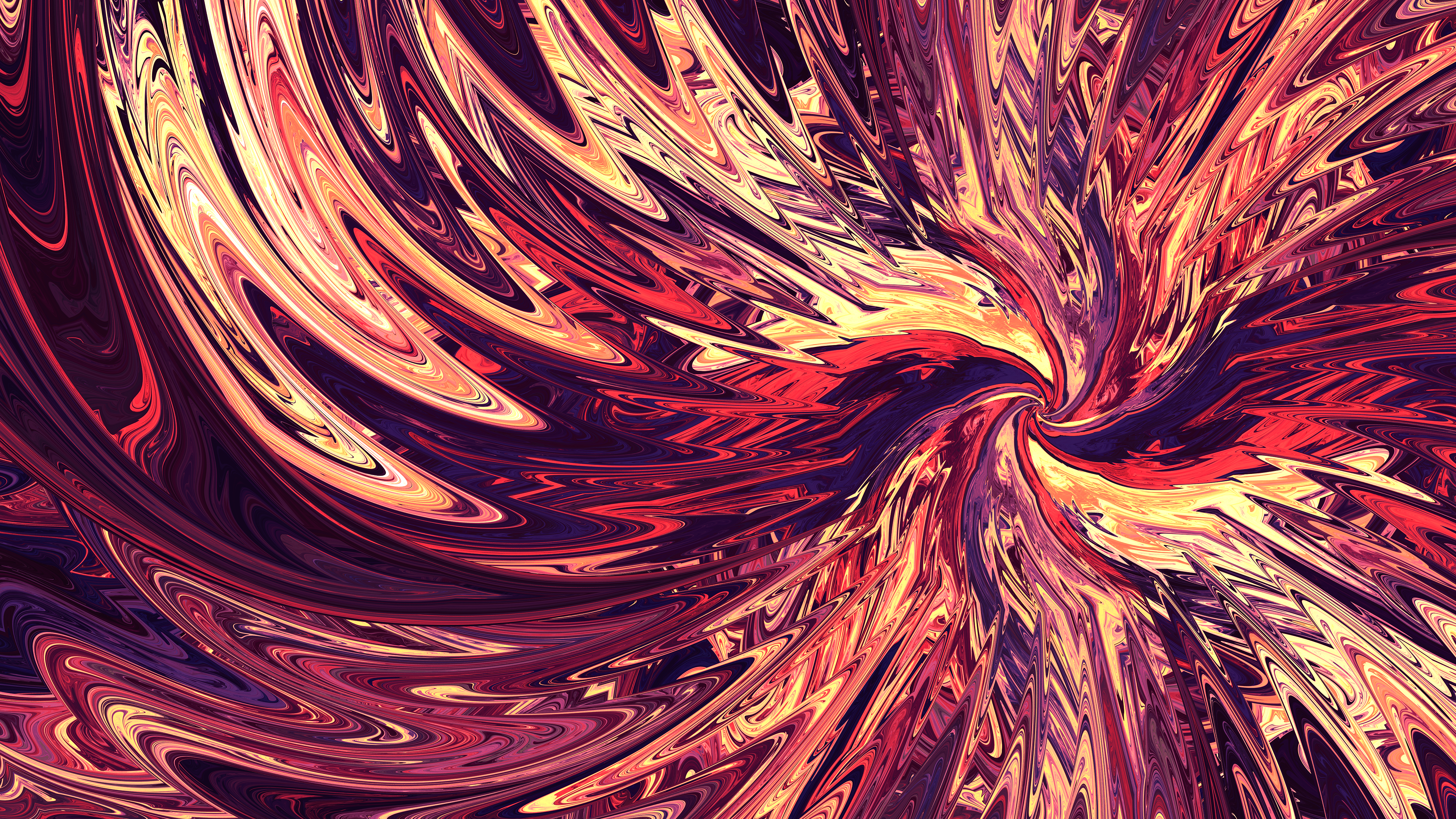 artwork, digital art, abstract, swirl, red, HD Wallpaper