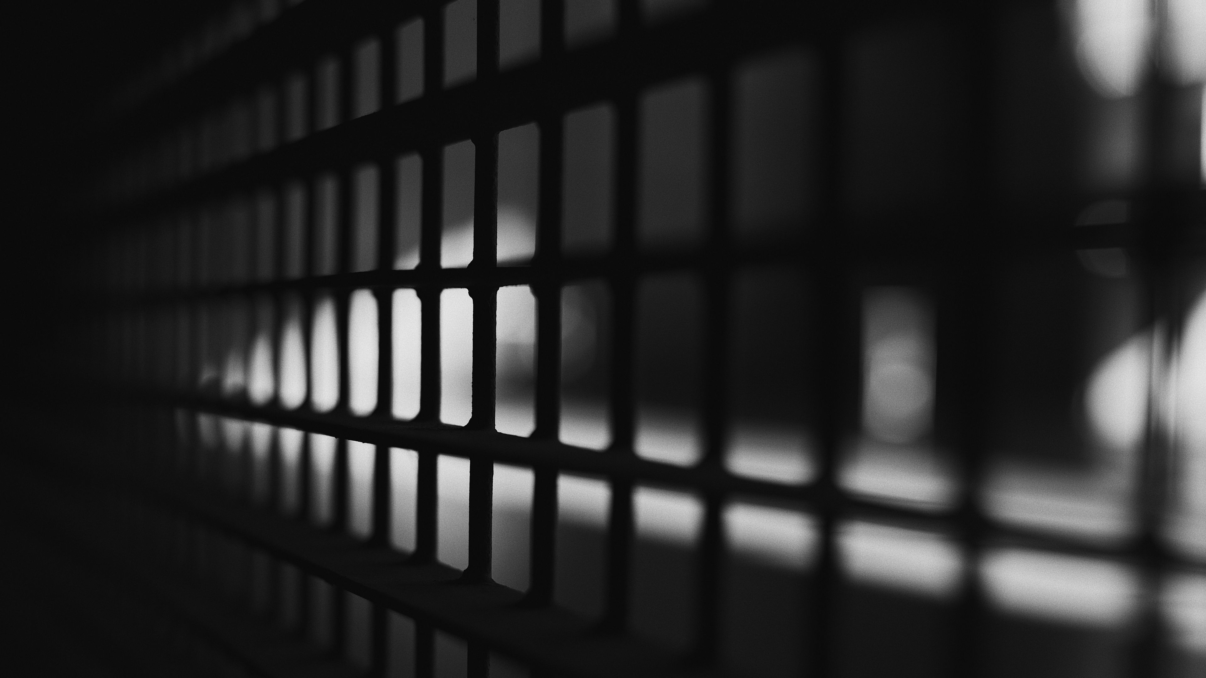 lattice, mesh, bw, blur, 4k, HD Wallpaper