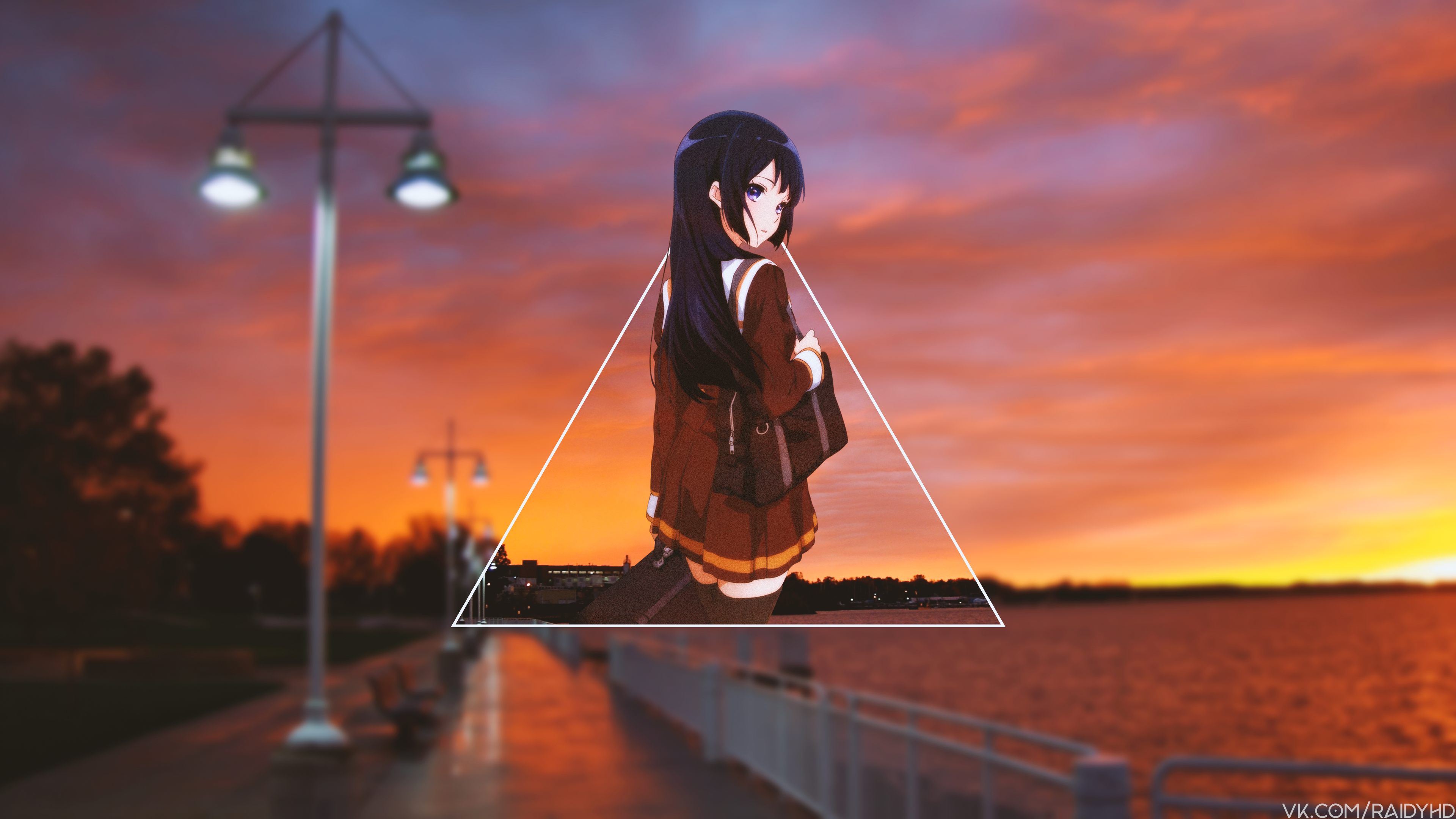 anime, anime girls, picture-in-picture, Hibike! Euphonium, Kousaka Reina, HD Wallpaper