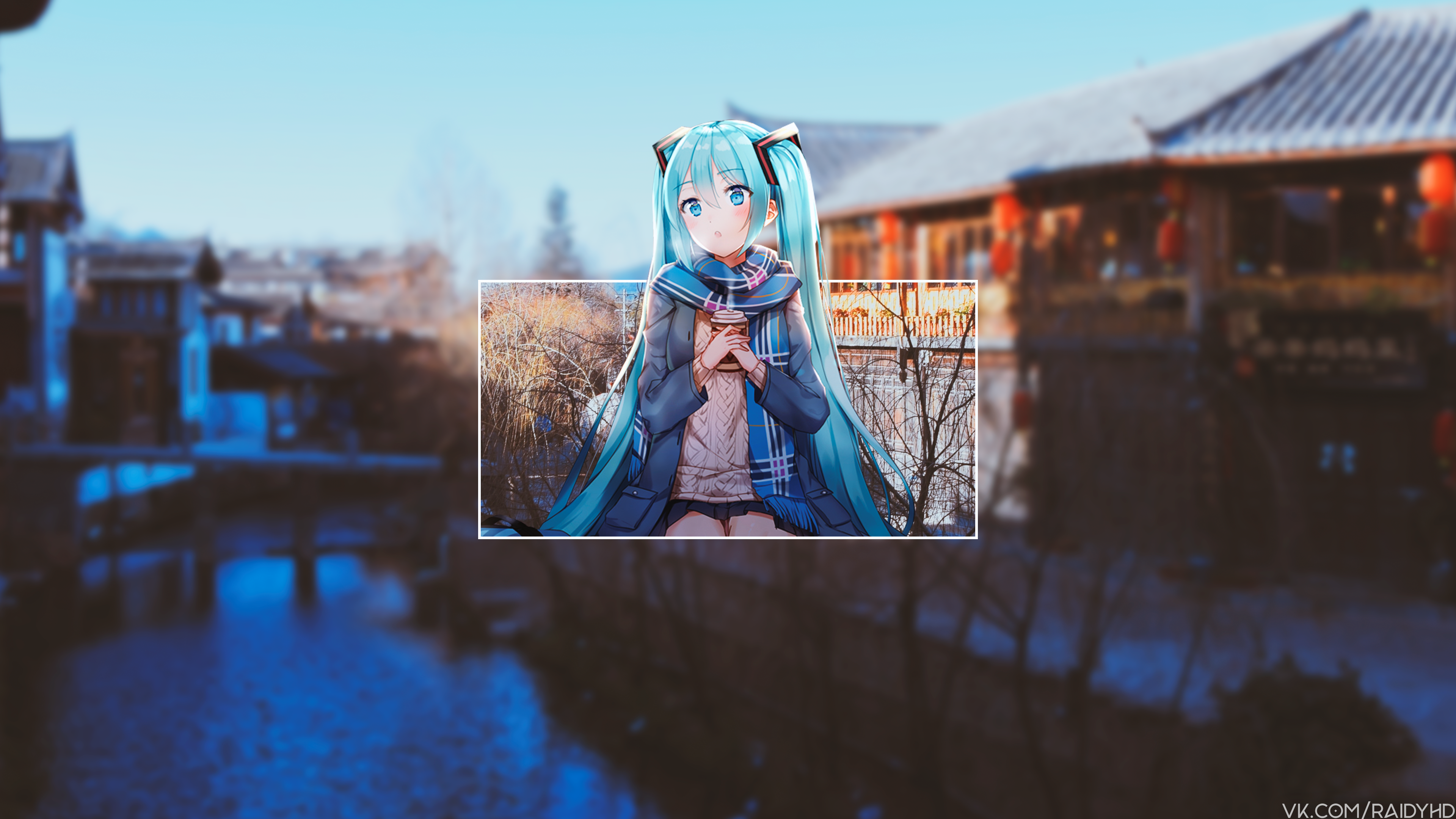 anime, anime girls, picture-in-picture, HD Wallpaper