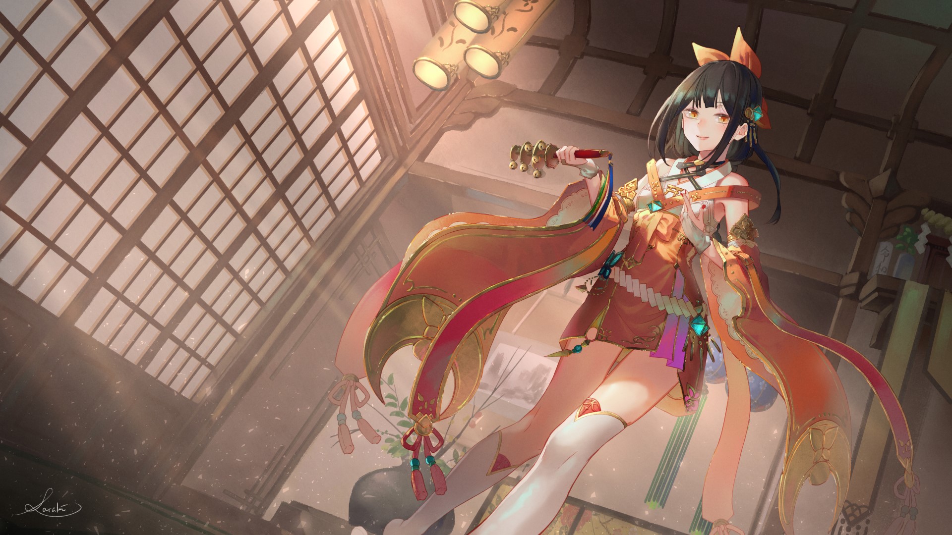 anime girls, anime, original characters, Saraki, HD Wallpaper