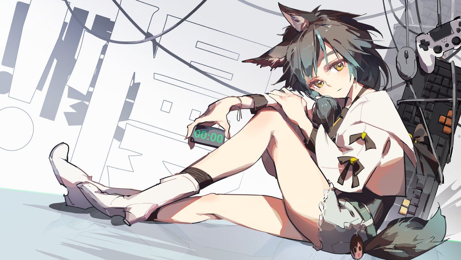 anime girls, anime, original characters, Skyfire, HD Wallpaper