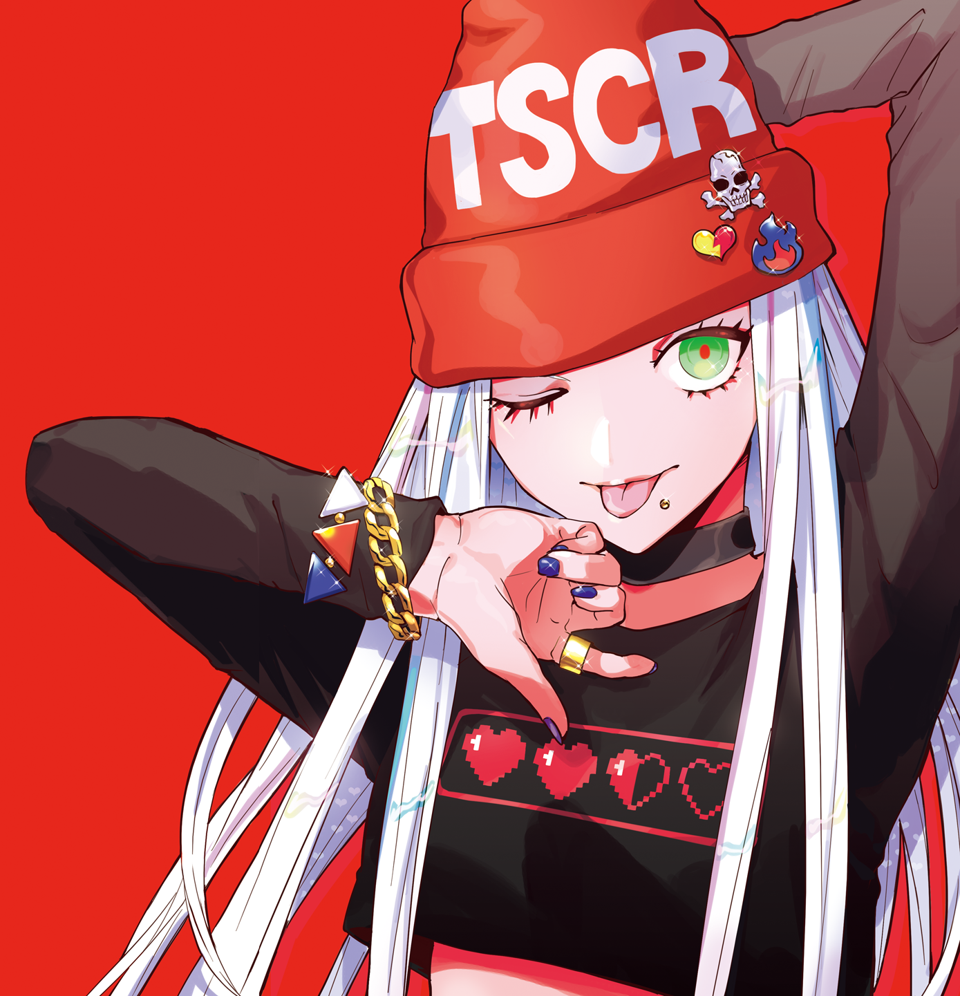 anime girls, anime, simple background, original characters, fashion, TSCR, HD Wallpaper