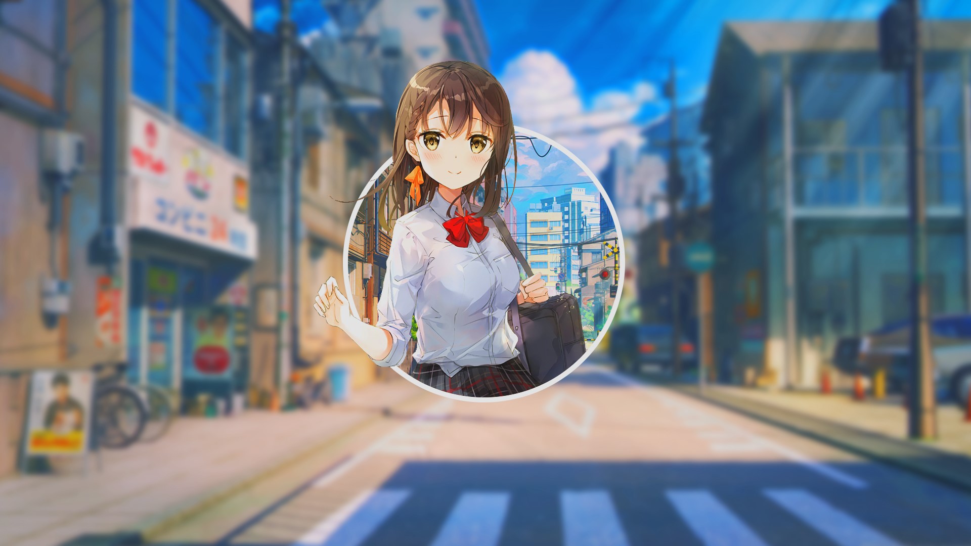 anime, anime girls, schoolgirl, HD Wallpaper